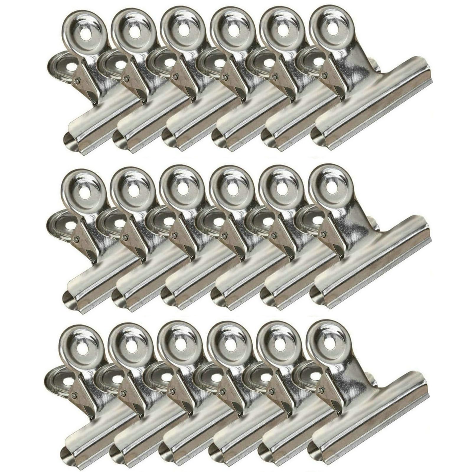 18 Pack Stainless Steel Chip Bag Clips Heavy Duty Food Bags Clamp Clips for Kitchen Office School (18 Count)