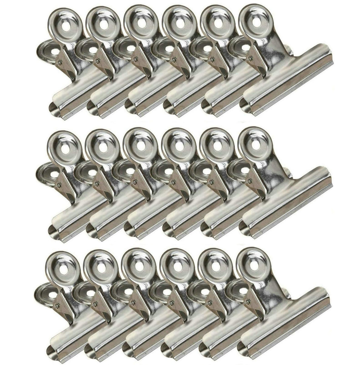18 Pack Stainless Steel Chip Bag Clips Heavy Duty Food Bags Clamp Clips for Kitchen Office School (18 Count)