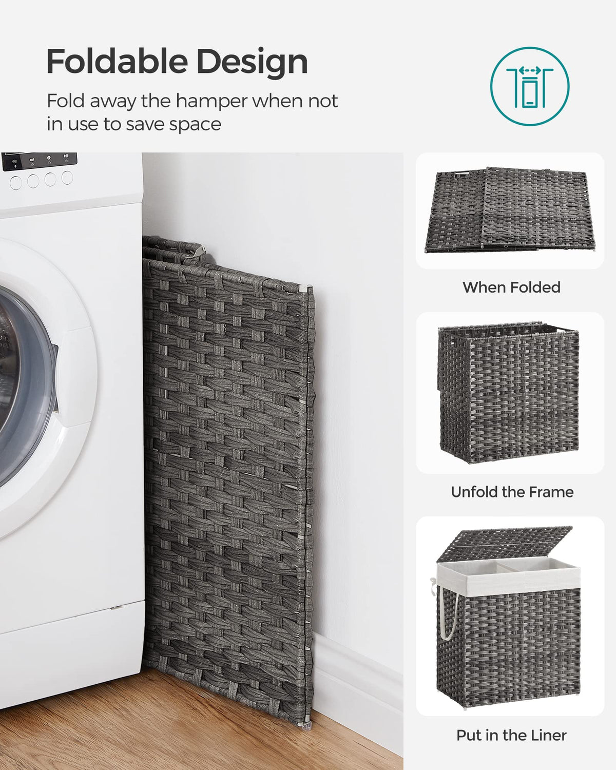 Laundry Hamper with Lid - ModHome Supplies