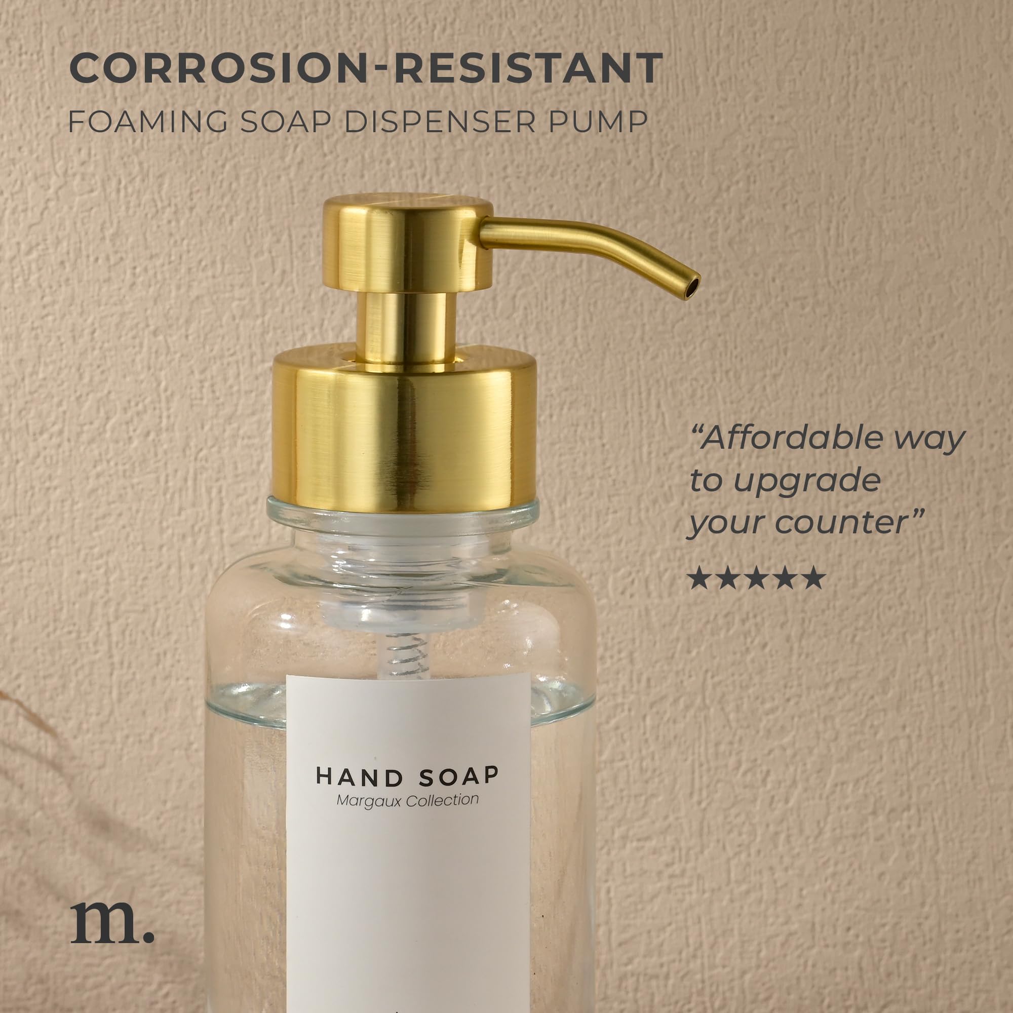 Glass Foaming Hand Soap Dispenser 14 Oz