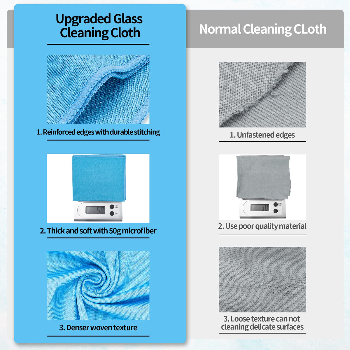 Microfiber Glass Cleaning Cloth (10 Count)