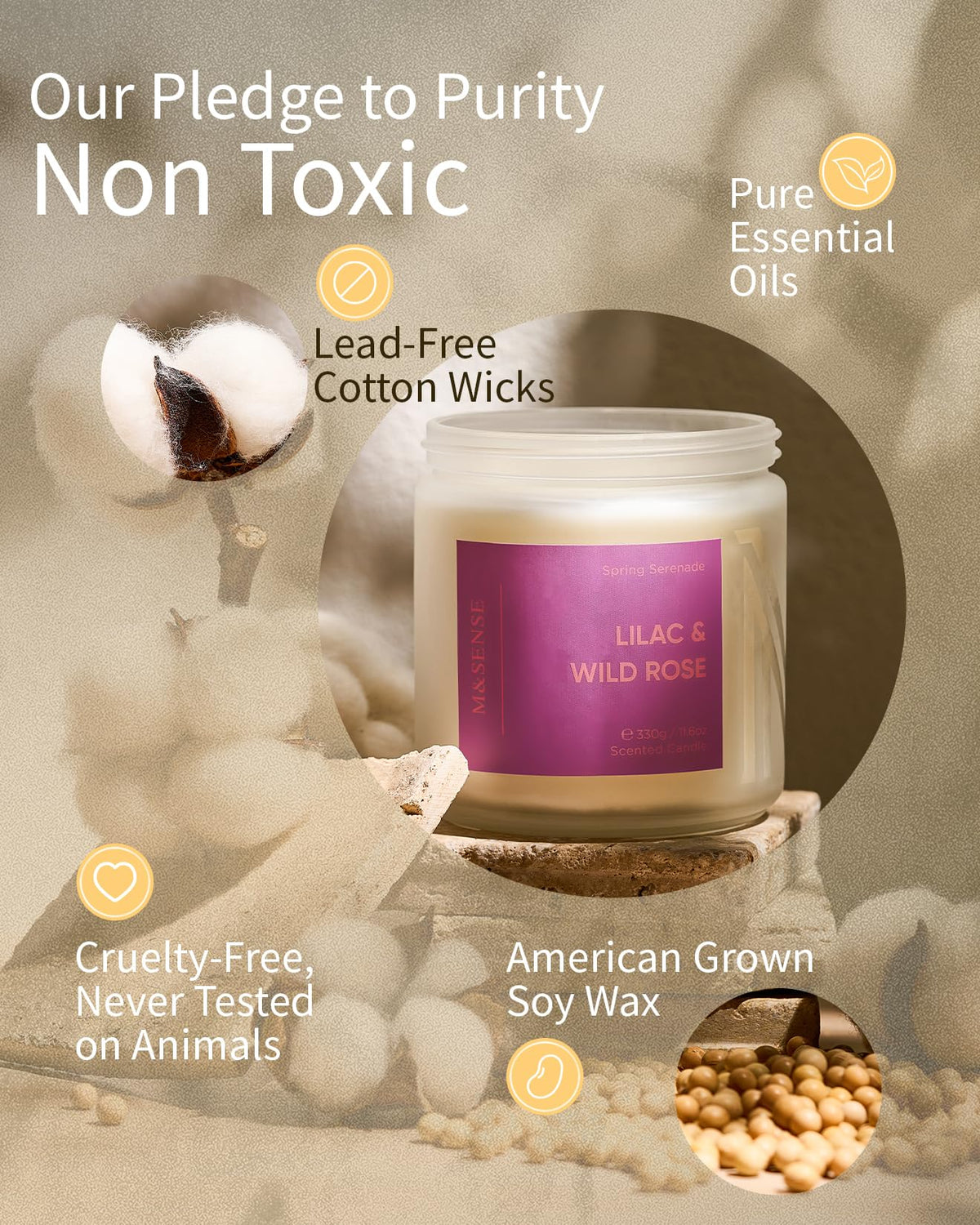 Lilac Wild Rose Scented Candle (11.6 Ounce)