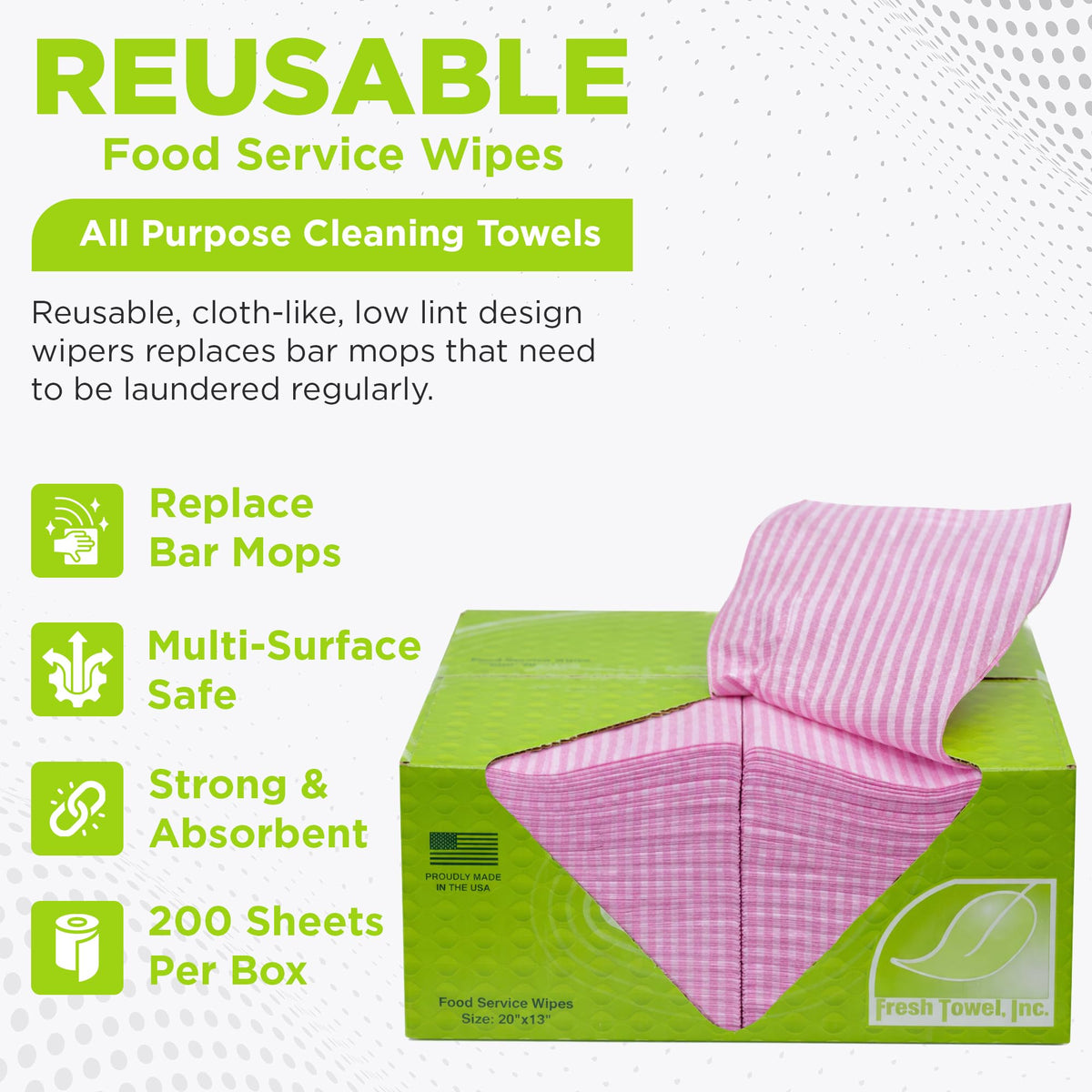 Fresh Towel Pink Foodservice Towels (200 Count)