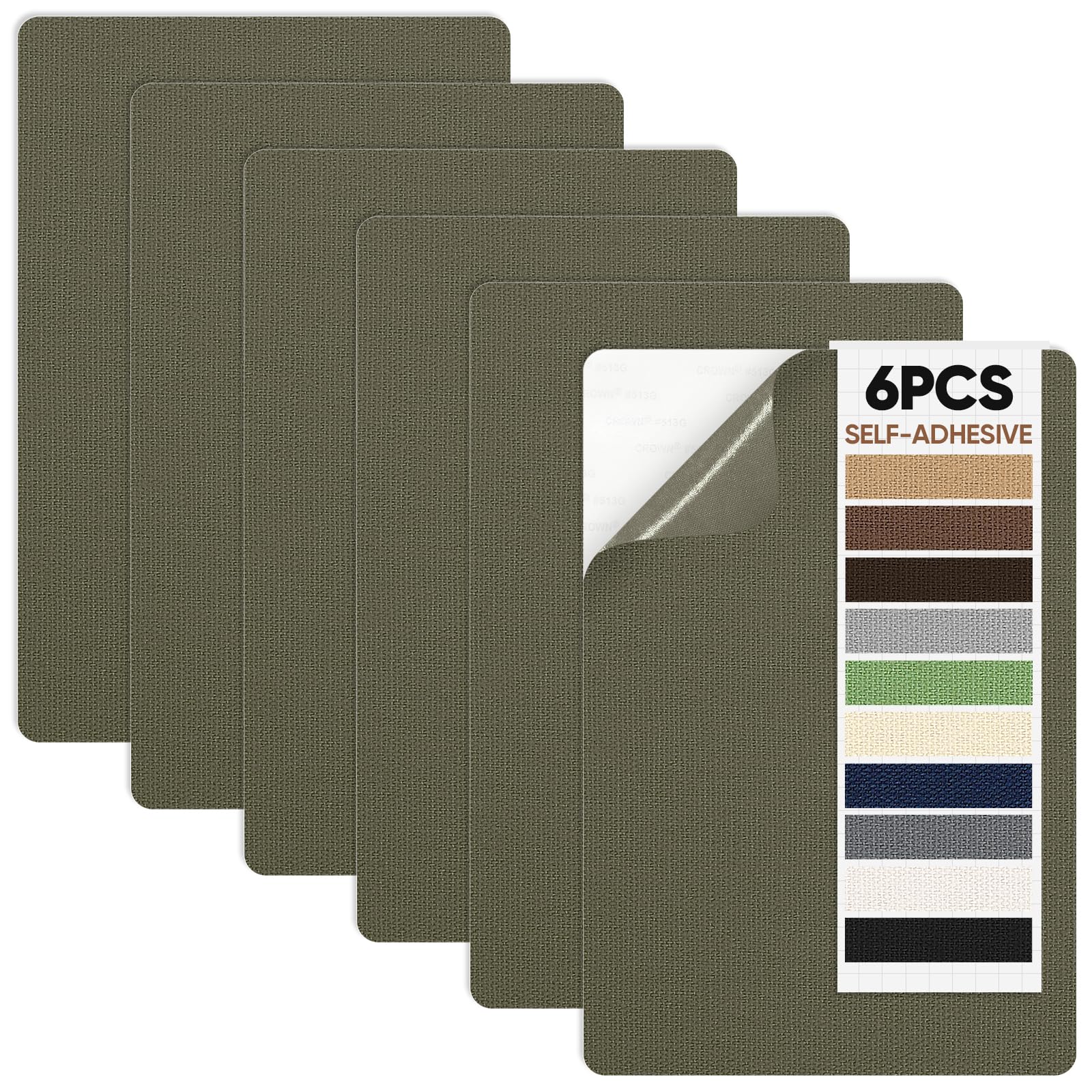 Canvas Repair Patch 5.5 x 8 Inches 6Pcs Self (6 Count)
