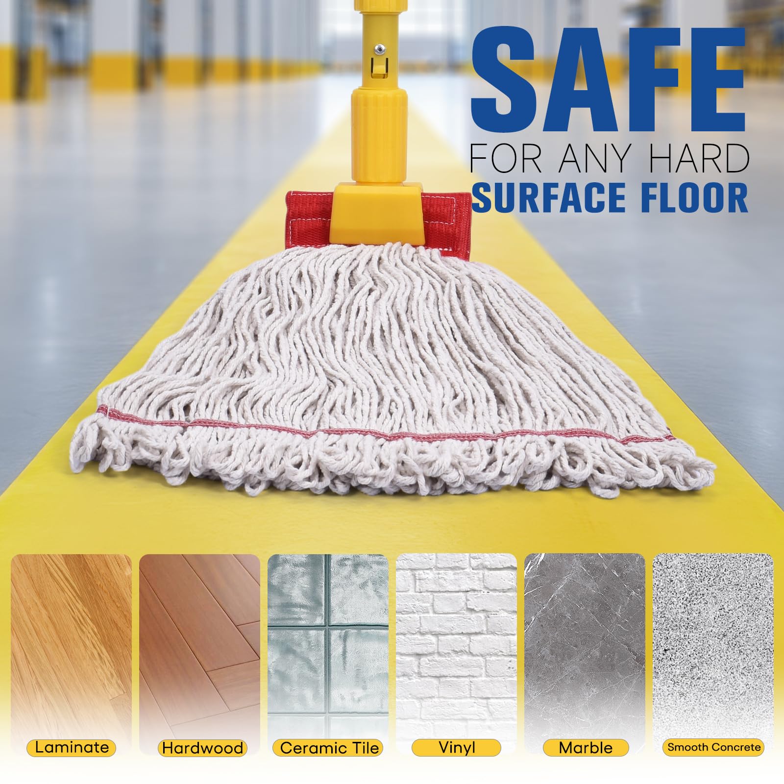 Matthew Cleaning Commercial Mop Head Replacement (6 Count)