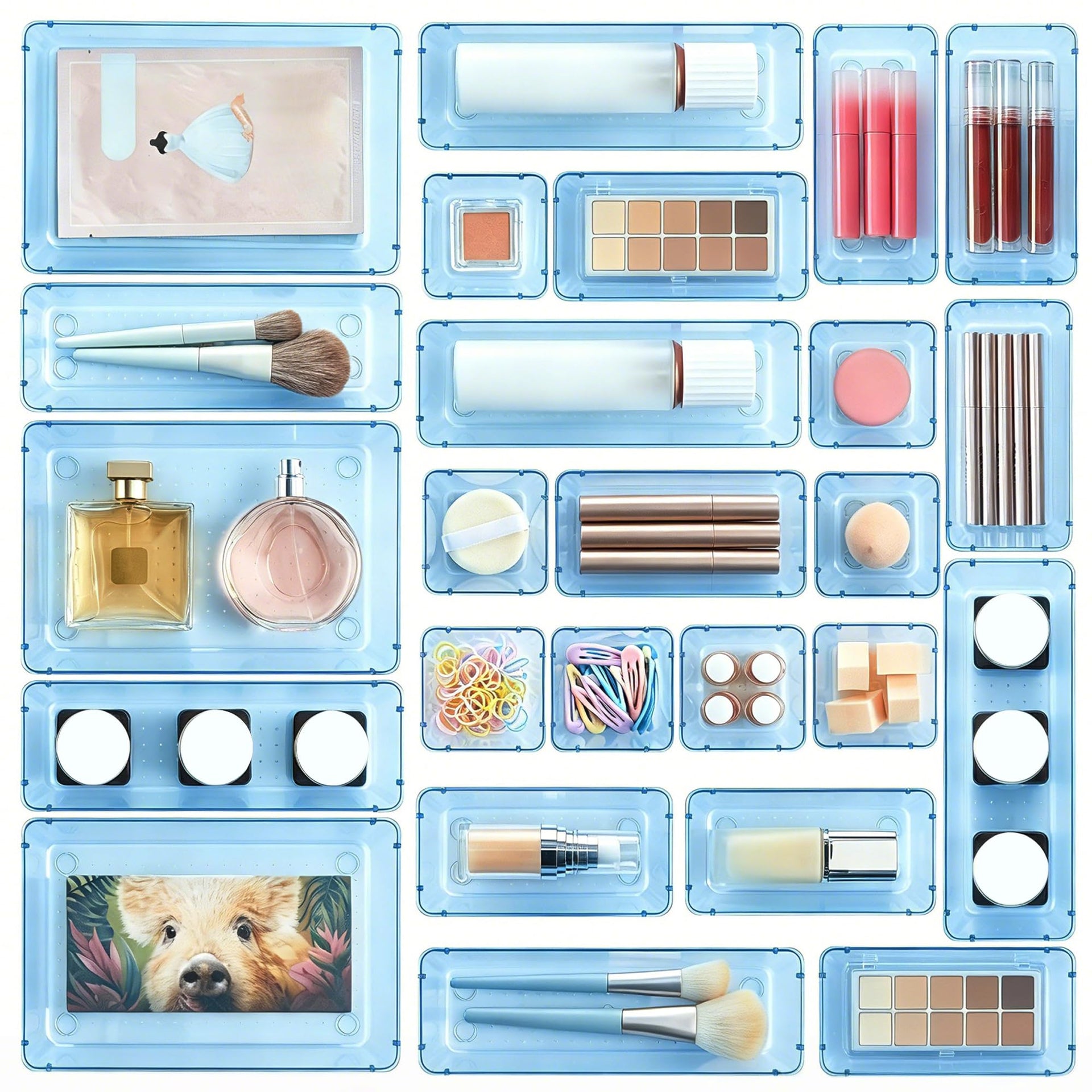 25 Pack Plastic Drawer Organizers with Non (25 Count)