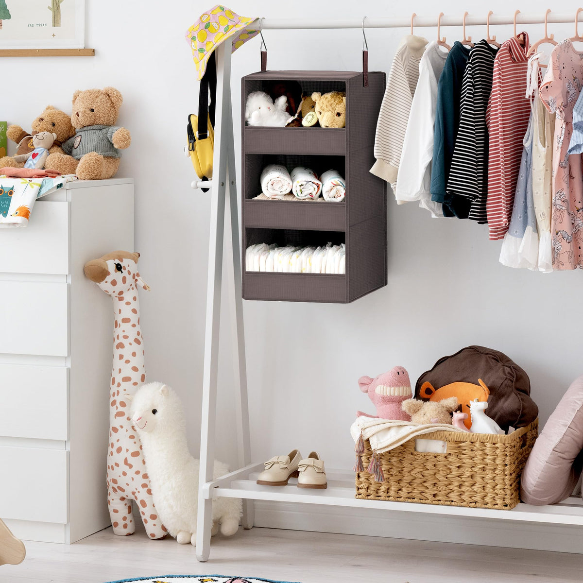 3 Shelf Hanging Closet Organizer