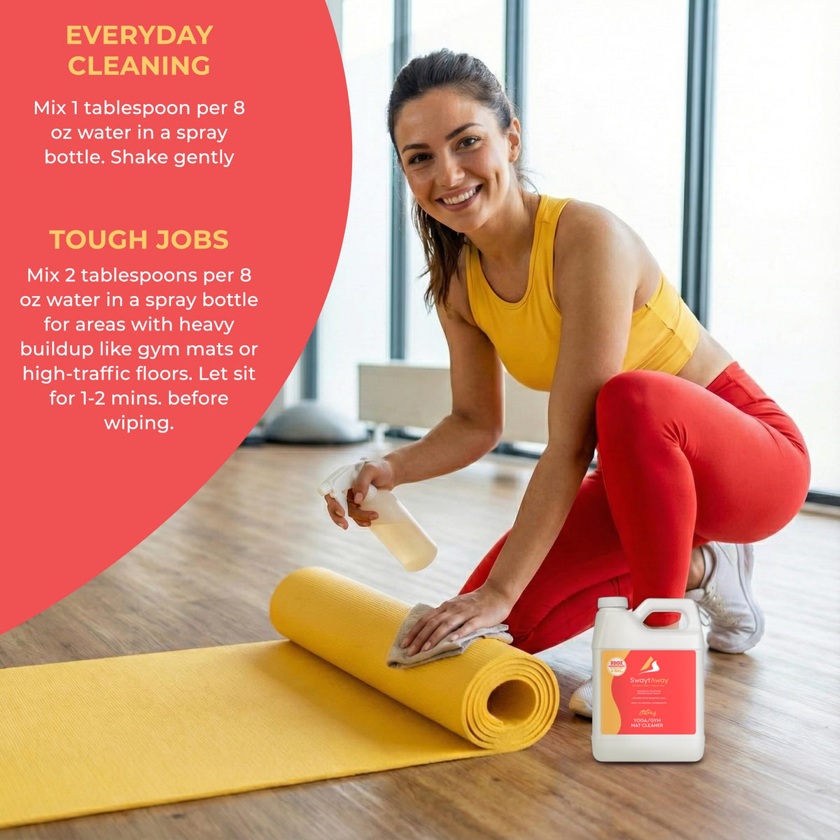 SwaytAway Fitness Mat Cleaner Concentrate Citrus (32 Fl Oz)