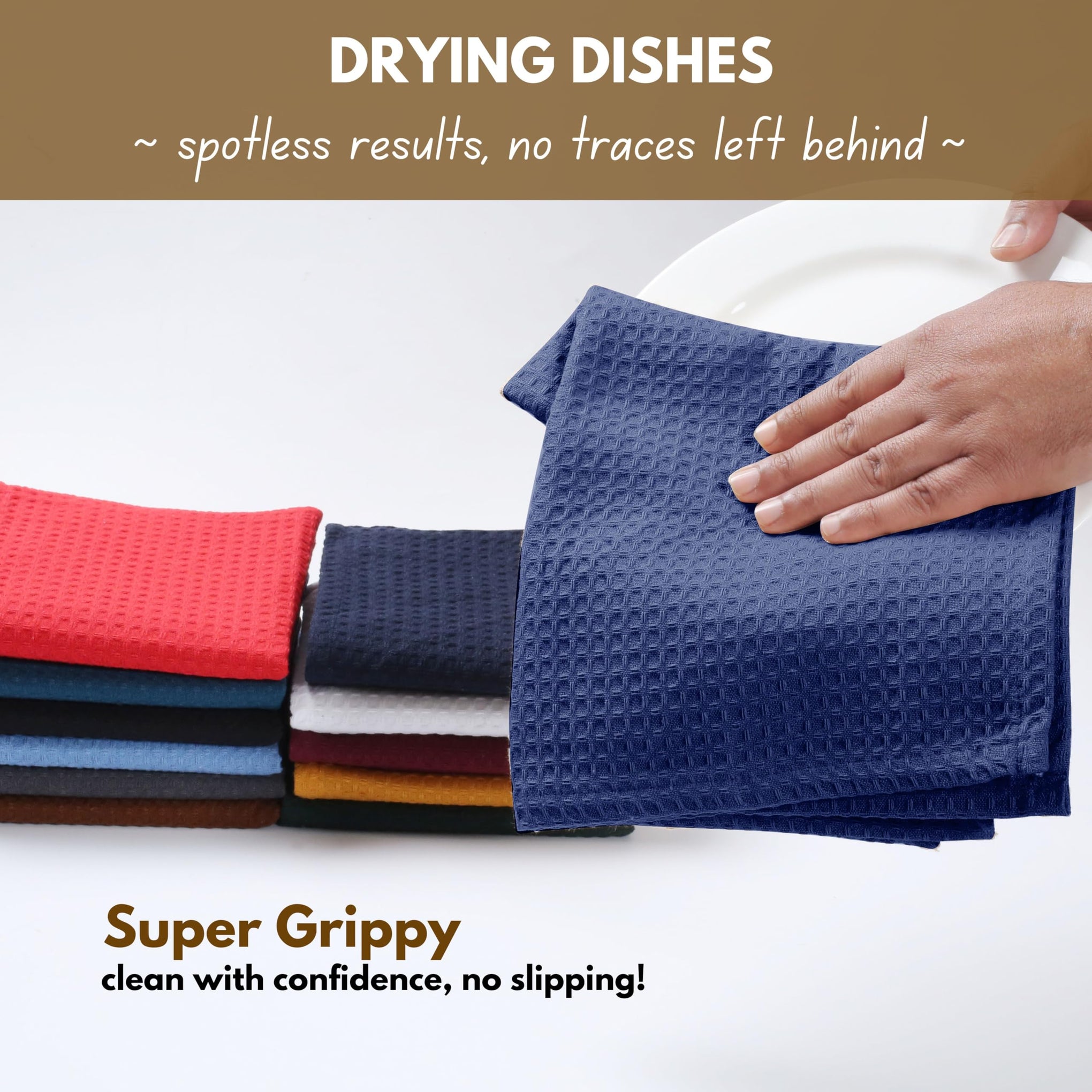 Waffle Kitchen Towels 4 Pack (4 Count)