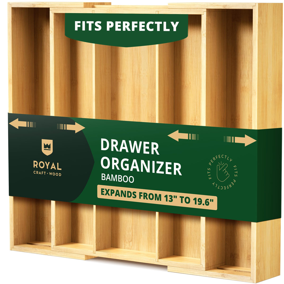 Luxury Bamboo Kitchen Drawer Organizer