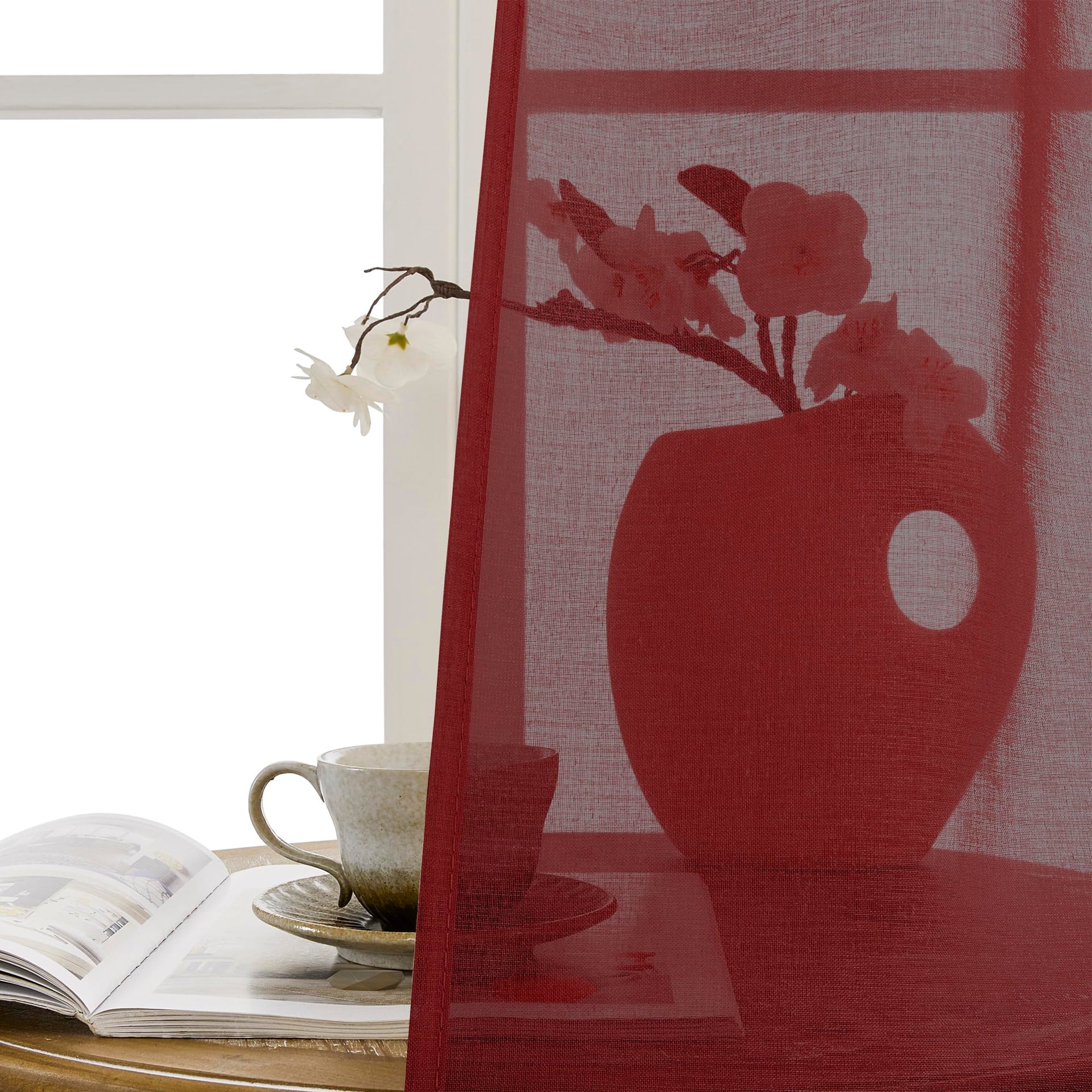 Small Sheer Door Curtain Closet Linen Textured Curtain Sheers Doorway Light Filtering Voile French Door Rod Pocket Curtains Patio Glass Doors