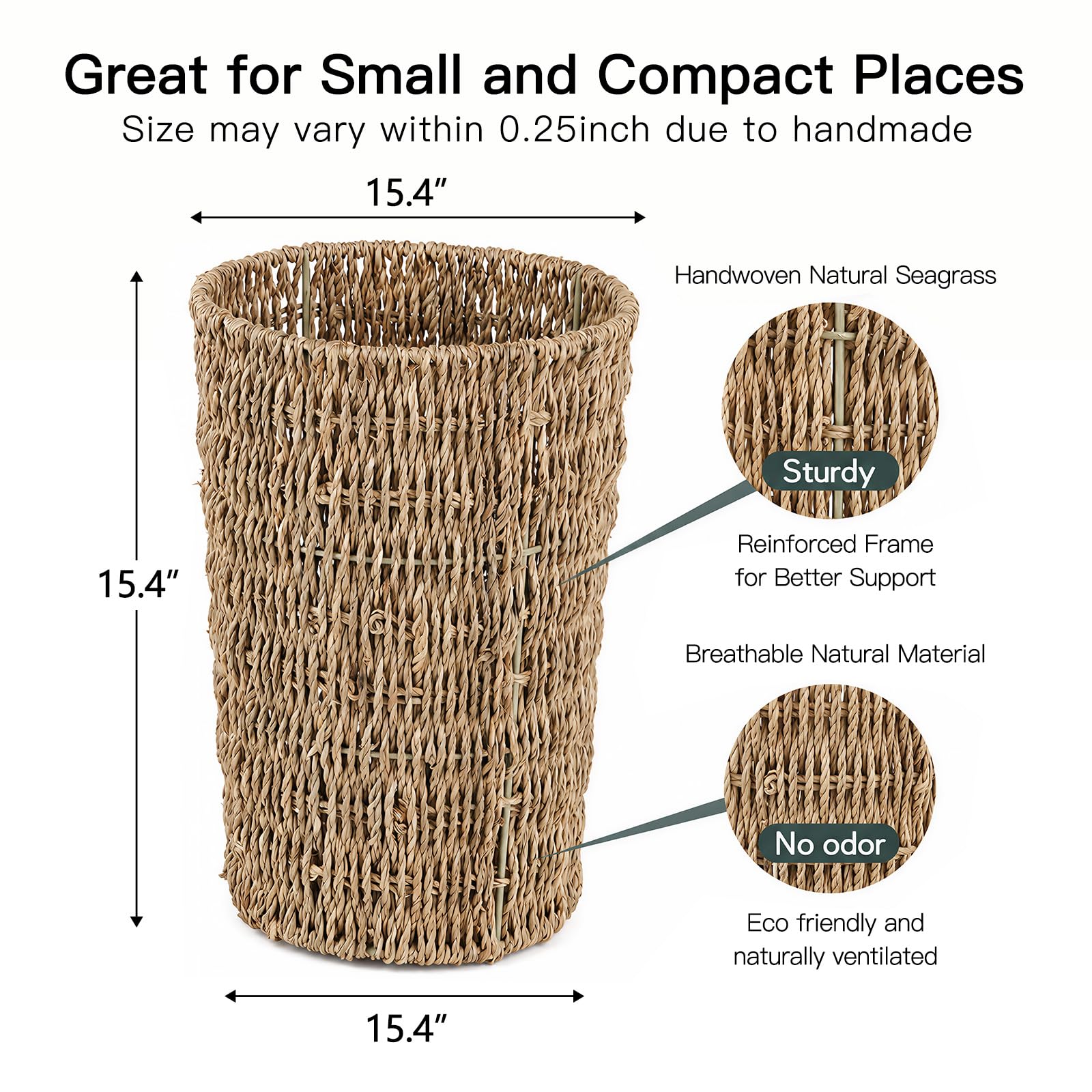 Wicker Trash Can