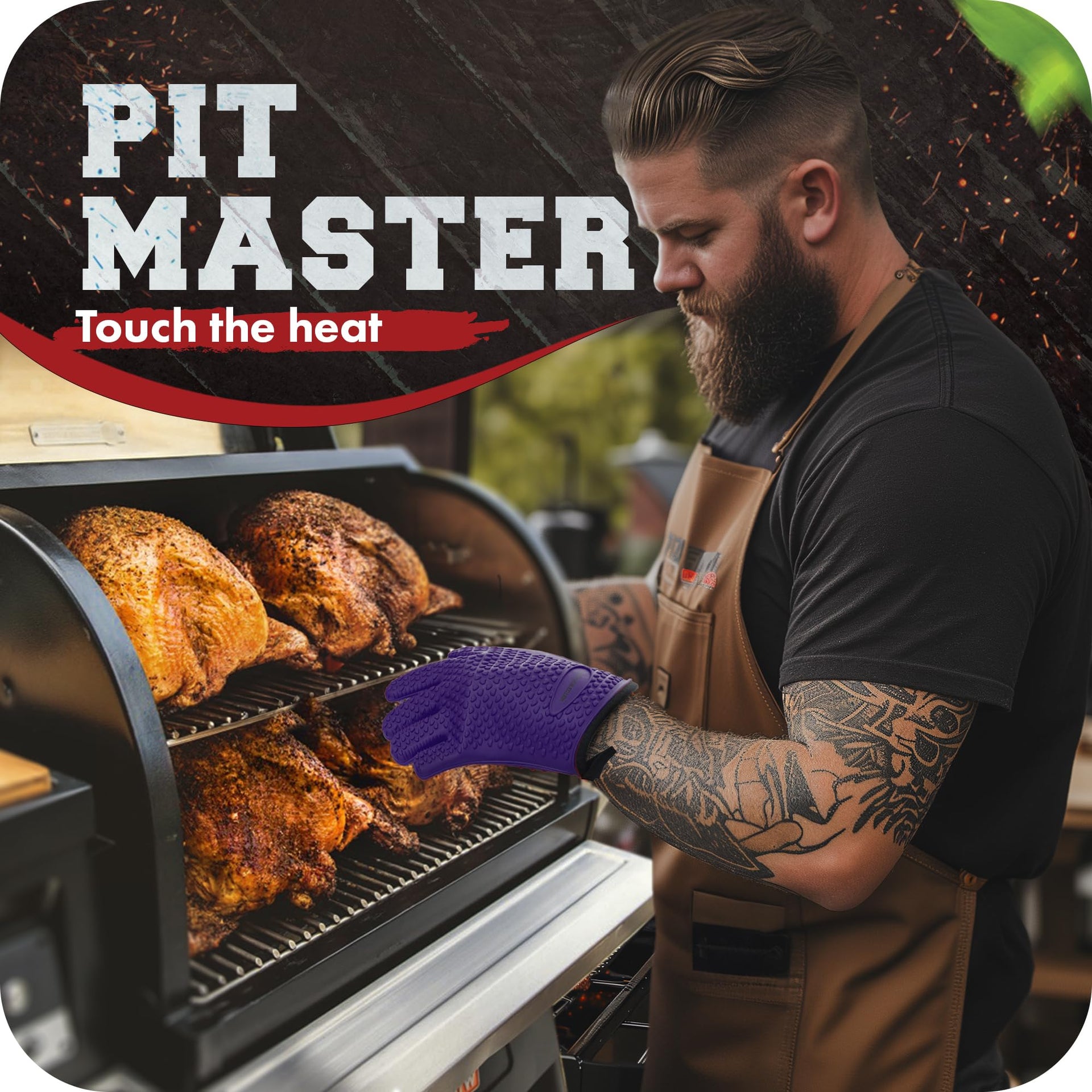 Silicone Smoker BBQ Gloves (2 Count)