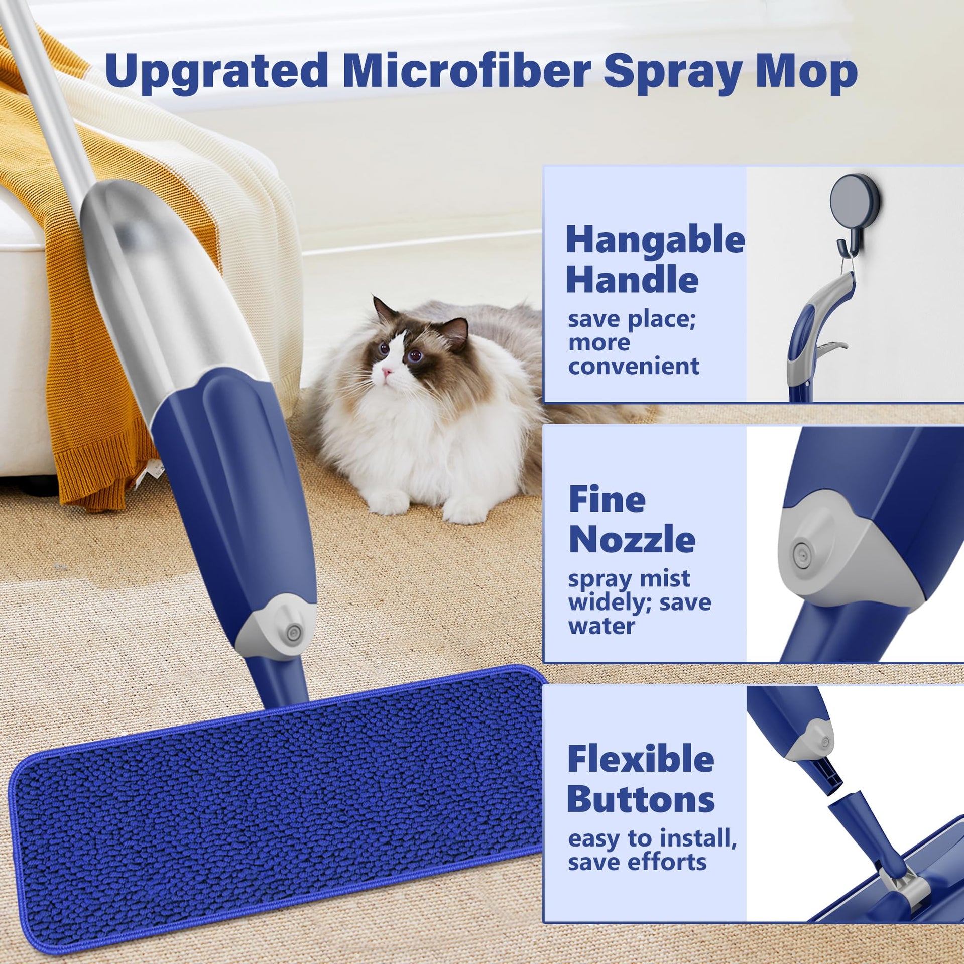 Microfiber Spray Mop for Floors Cleaning