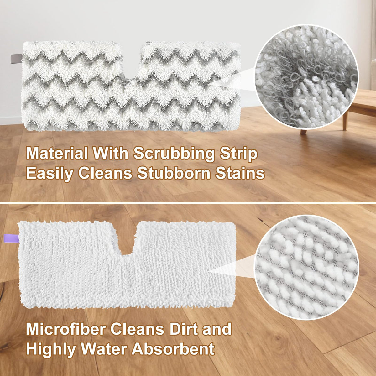Mops for Floor Cleaning with 58" Long Handle and 4 Microfiber Mop Pads - ModHome Supplies