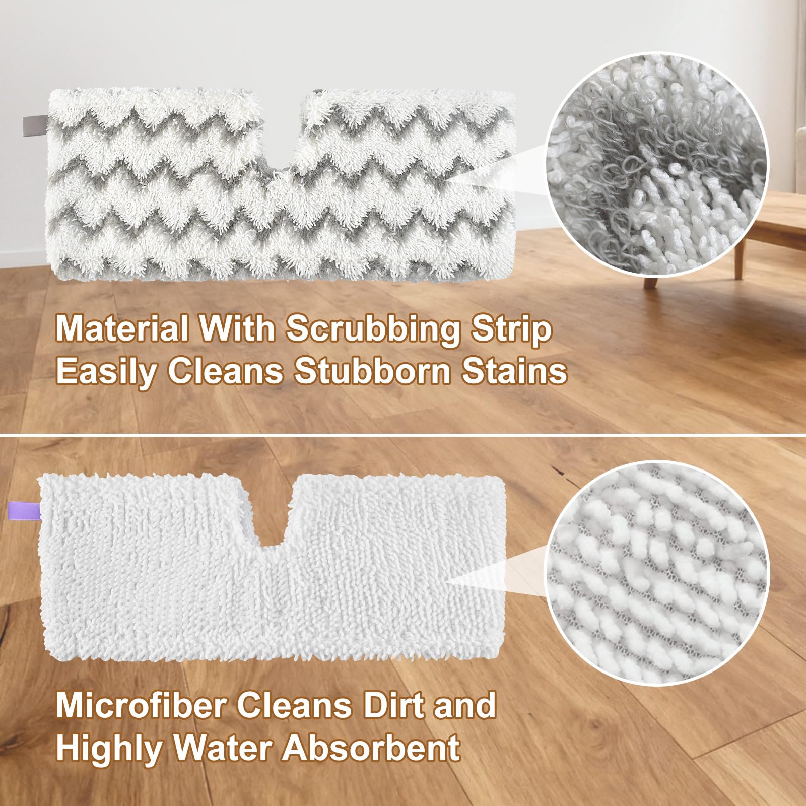 Mops for Floor Cleaning with 58" Long Handle and 4 Microfiber Mop Pads - ModHome Supplies