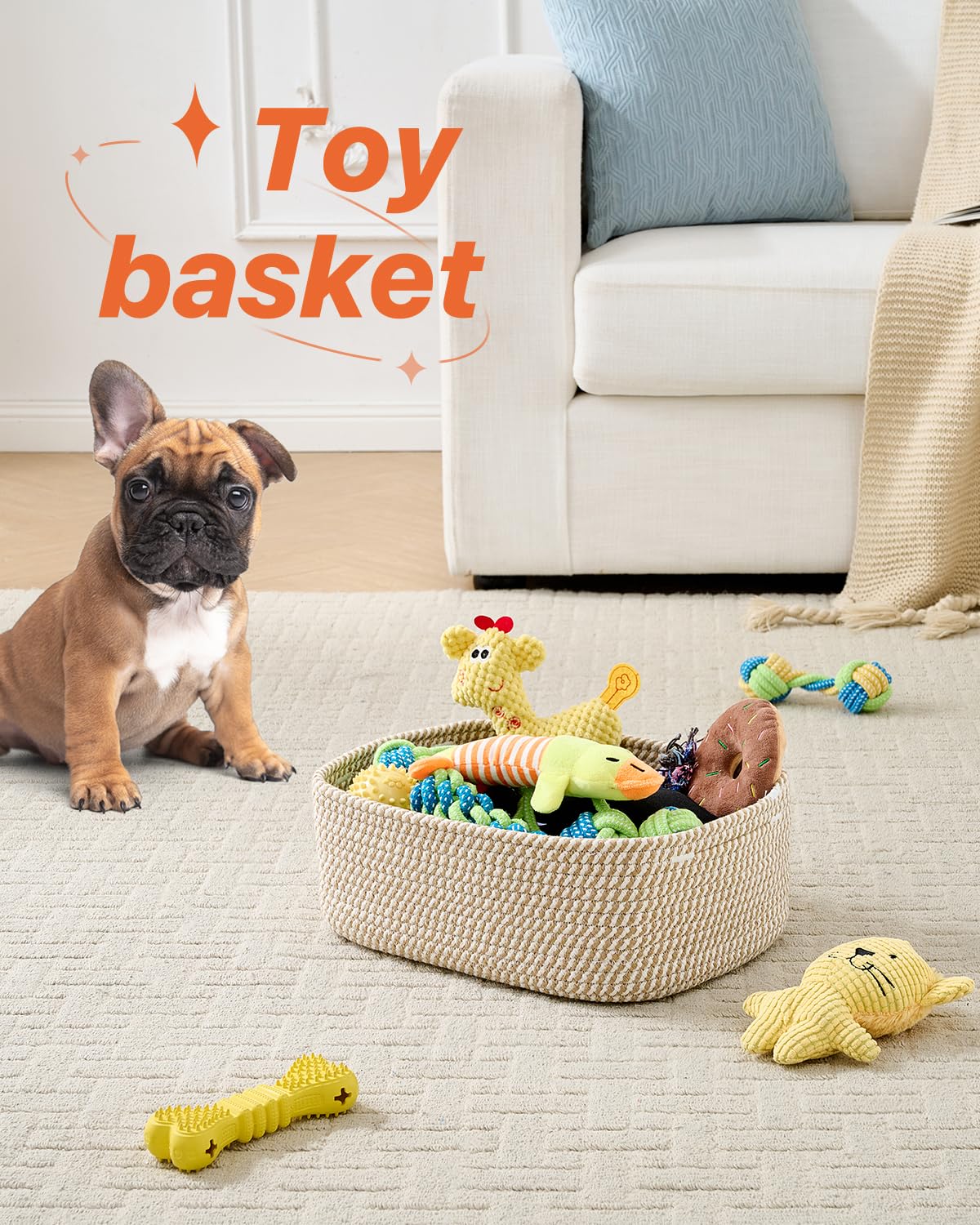 Small Woven Storage Basket for Organizing (3 Count)