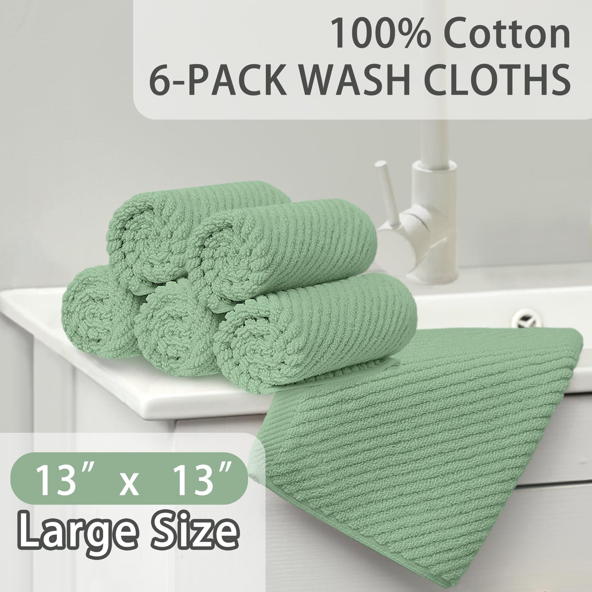 Face Towels 6PC (6 Count)