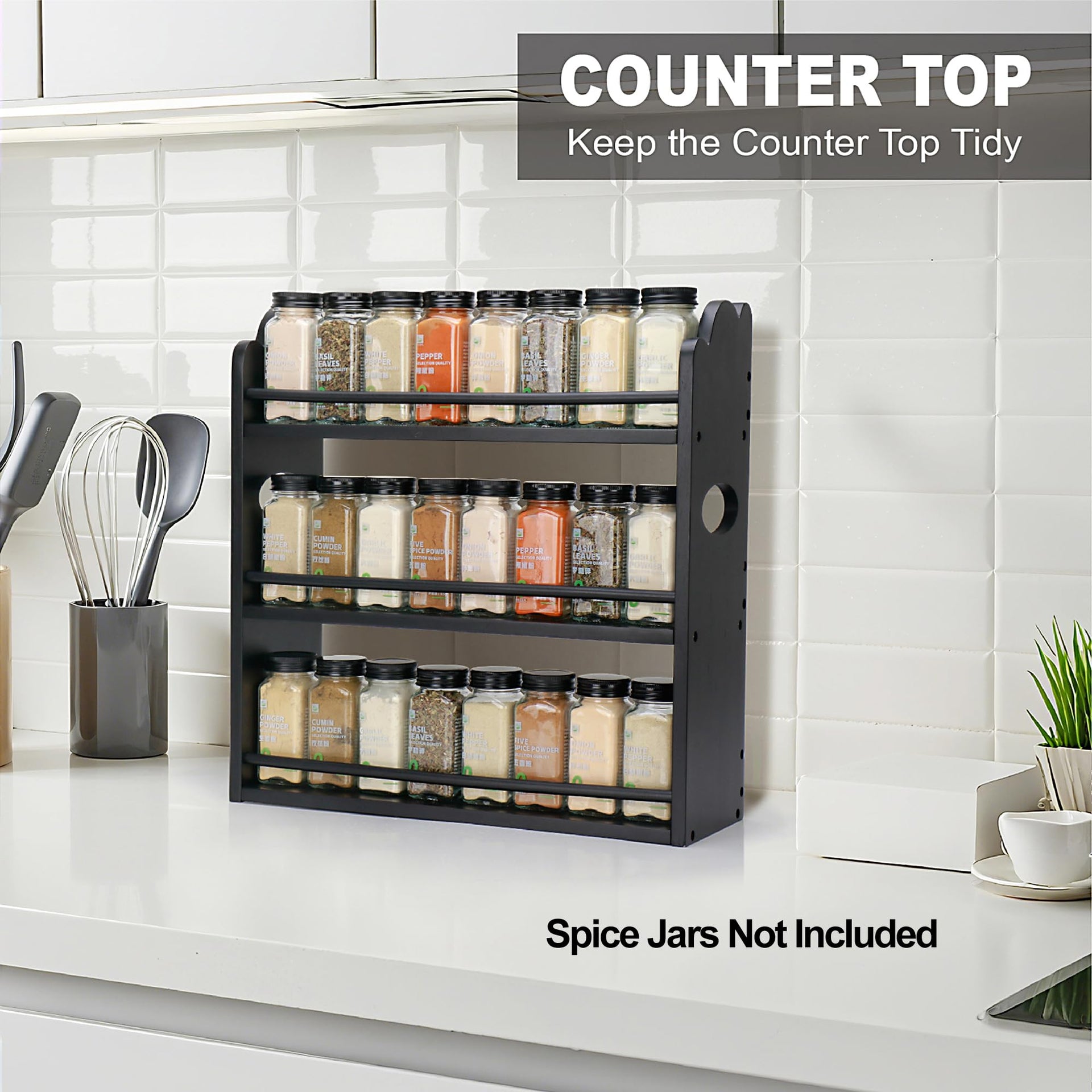 3 Tier Bamboo Spice Rack
