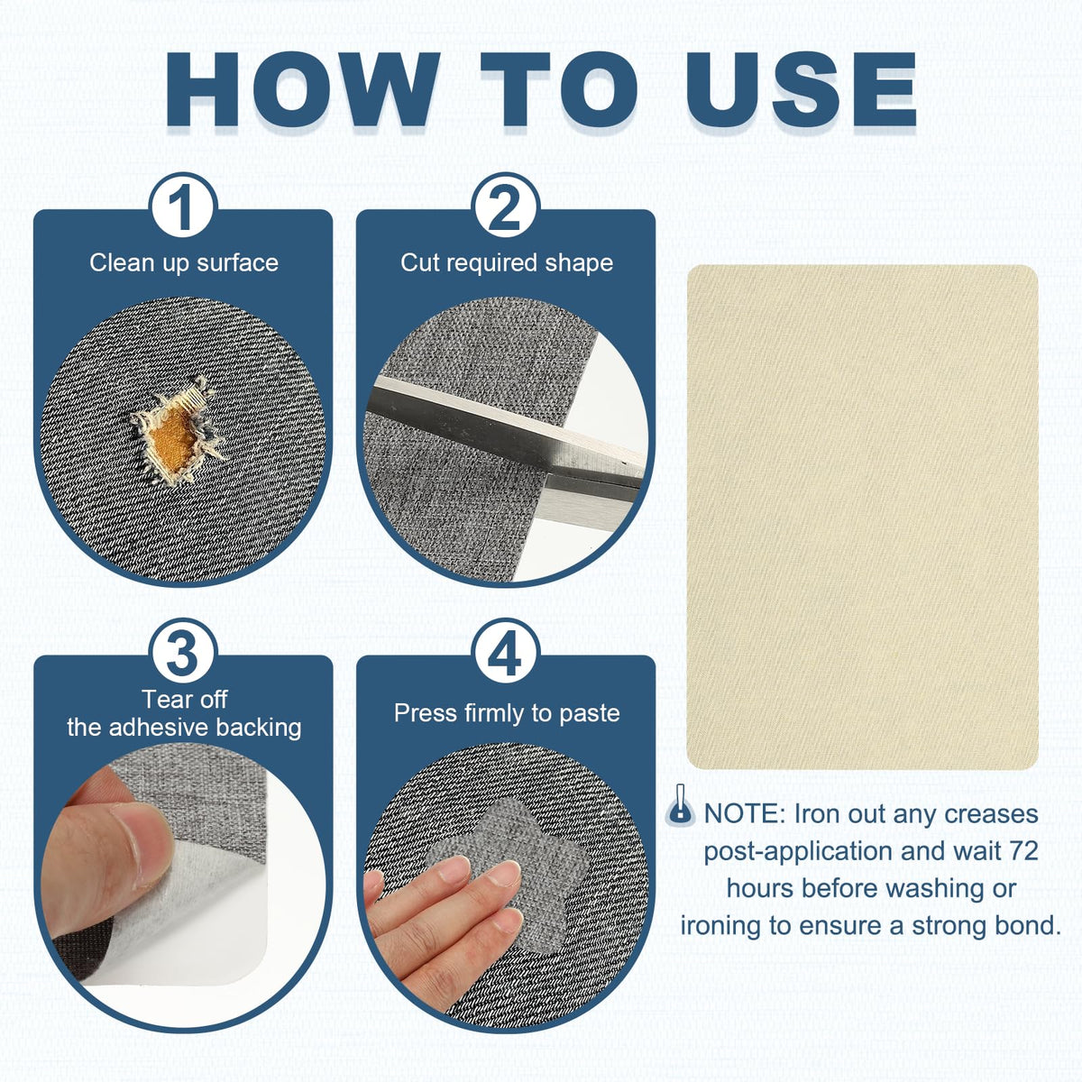 8x11 Inch Linen Repair Patches (2 Count)