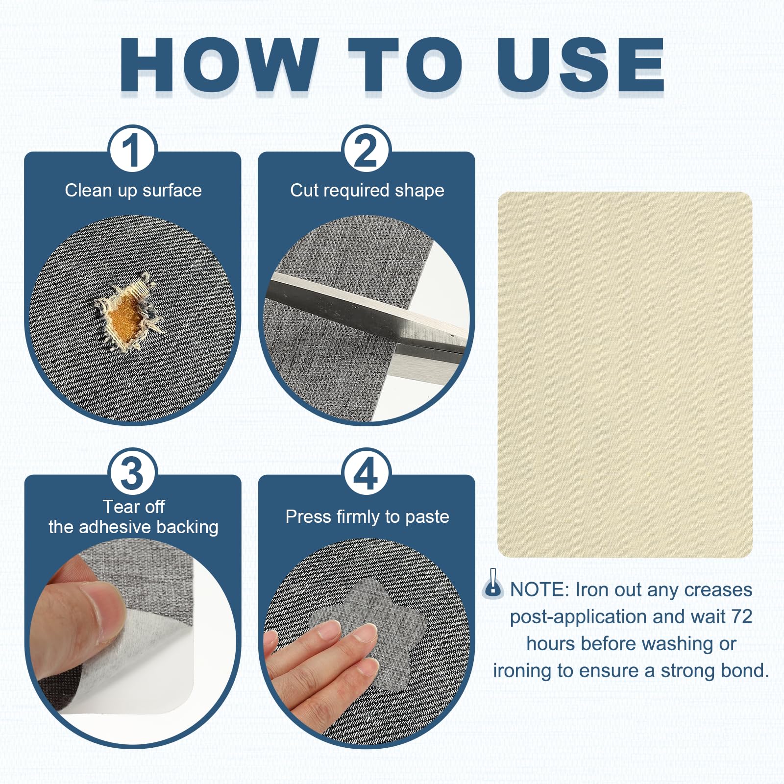 8x11 Inch Linen Repair Patches (2 Count)