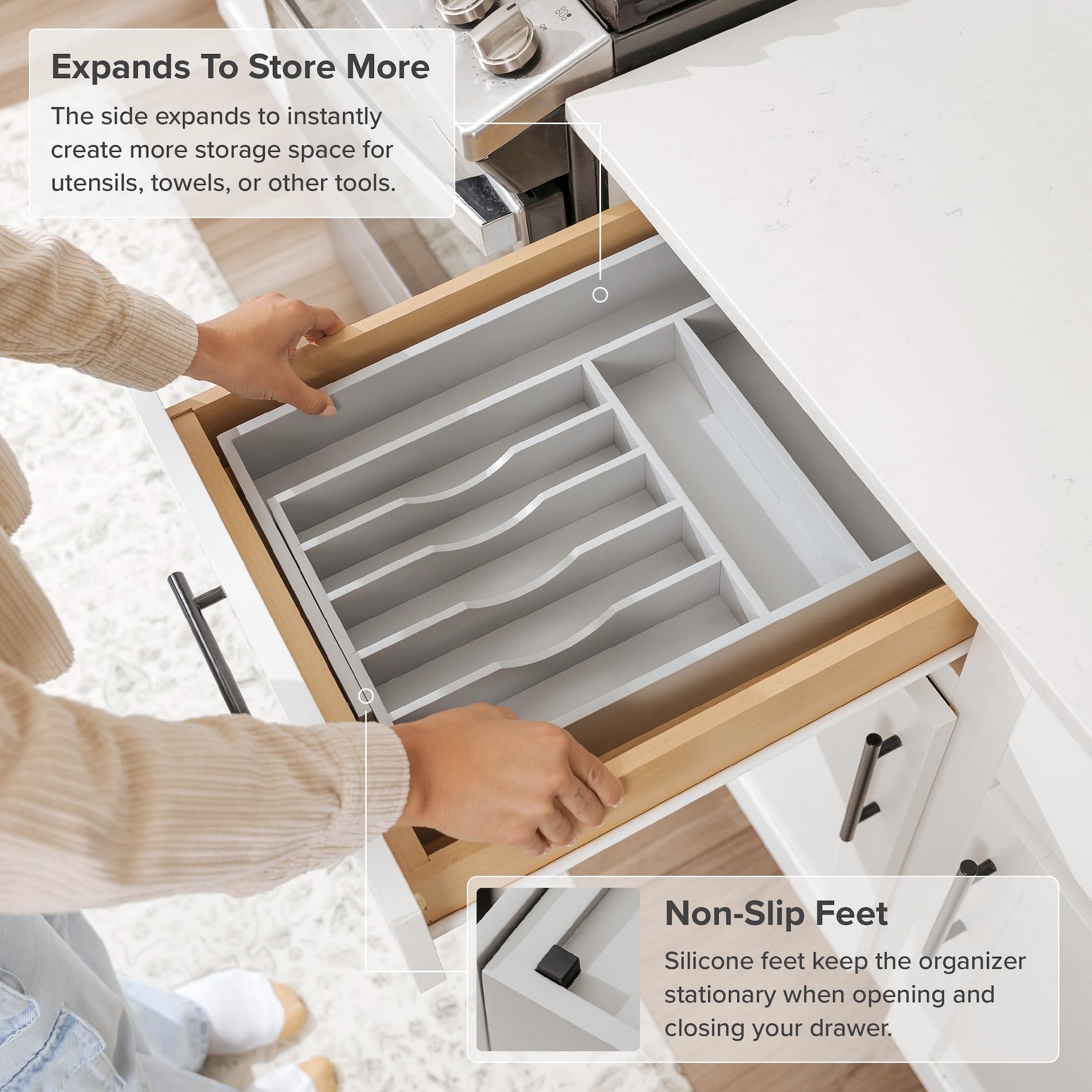 Silverware & Utensil Drawer Organizer