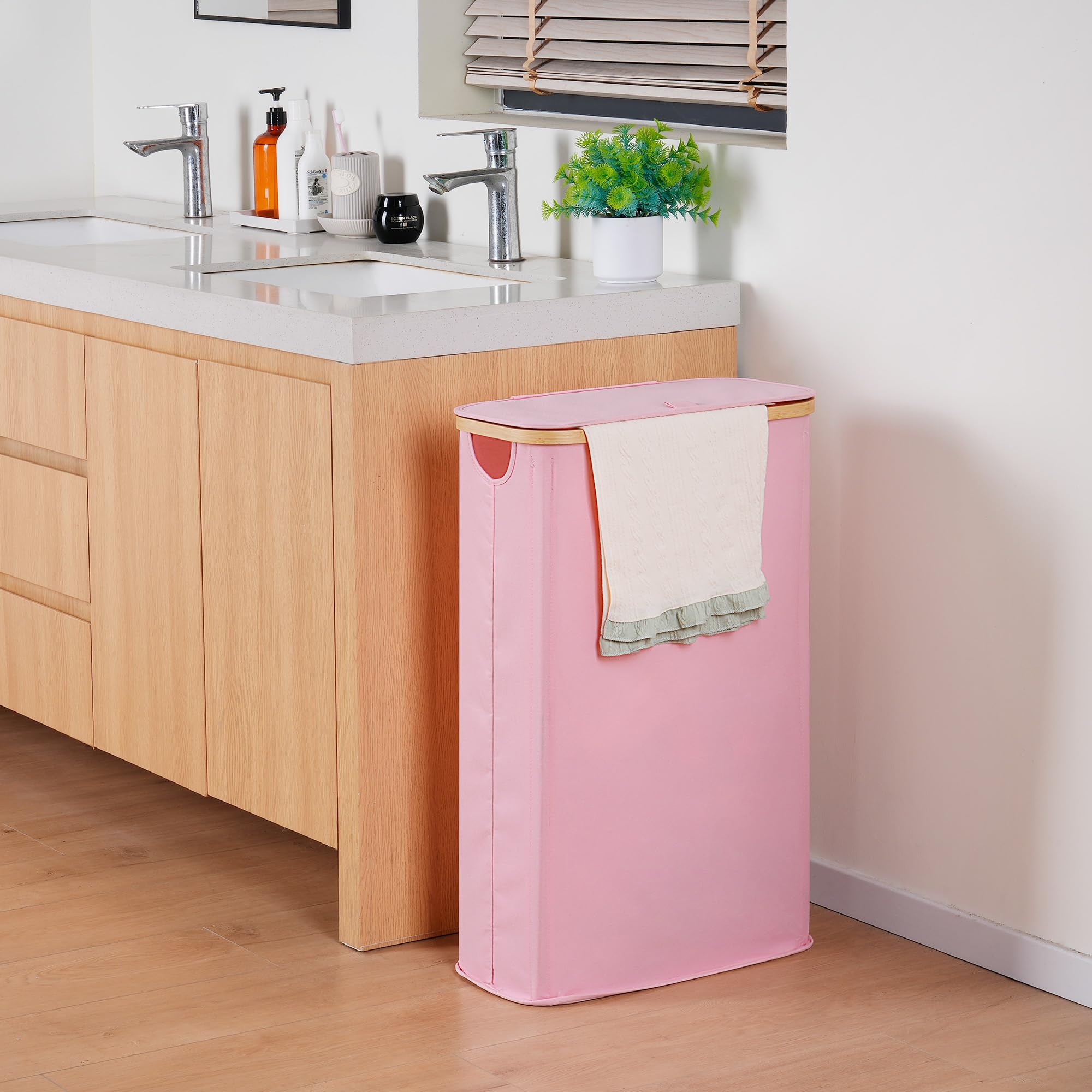 Slim Laundry Basket with Lid