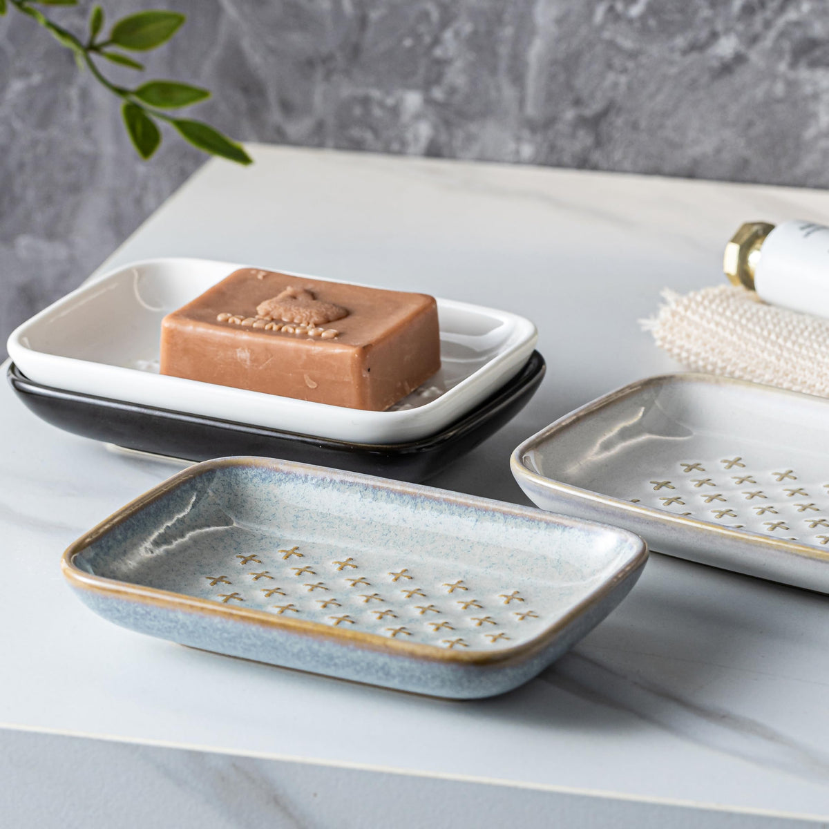 Ceramic Soap Dish for Bar Soap