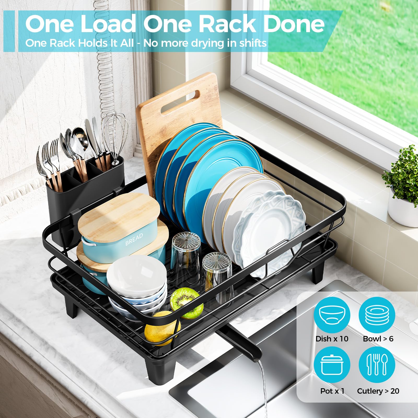 Urakify Dish Drying Rack for Kitchen Counter