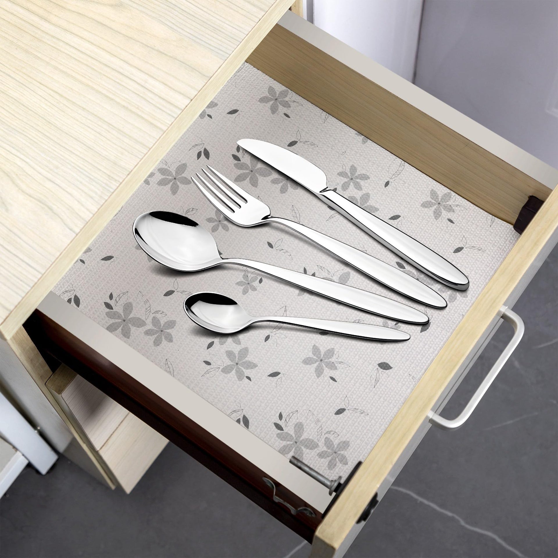 12 Inch x 240 Inch Floral Drawer and Shelf Liner for Cabinets (2 Count)
