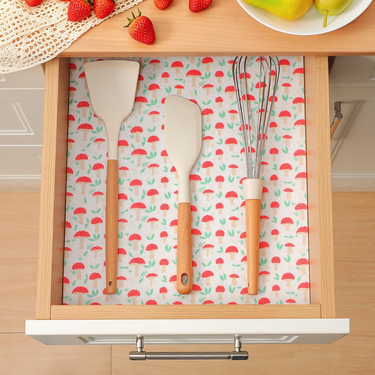 6 Pack Cloth Shelf Liners for Kitchen Cabinets