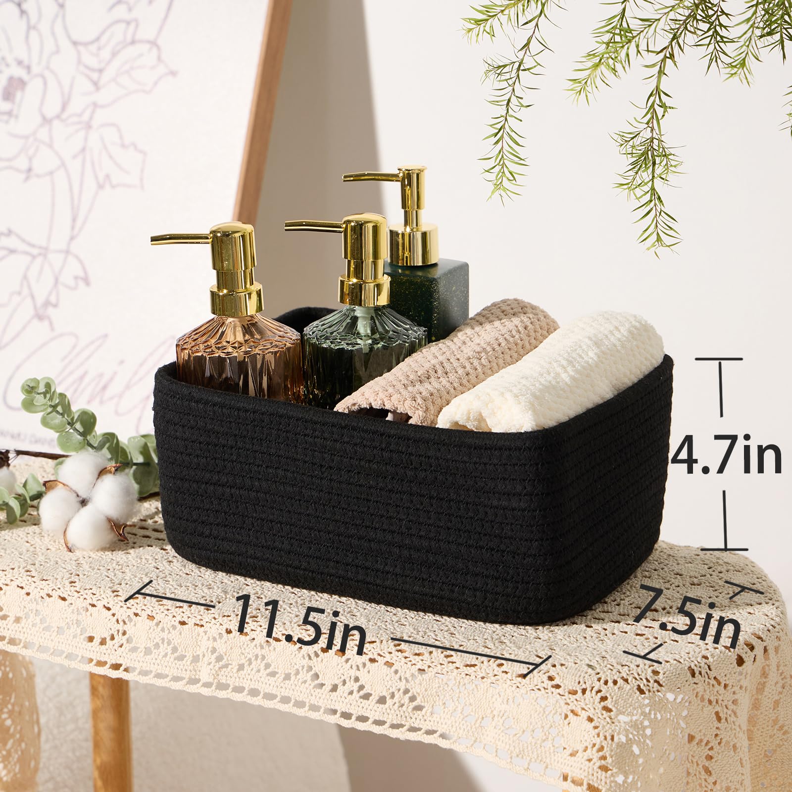 Small Storage Baskets for Organizing (3 Count)