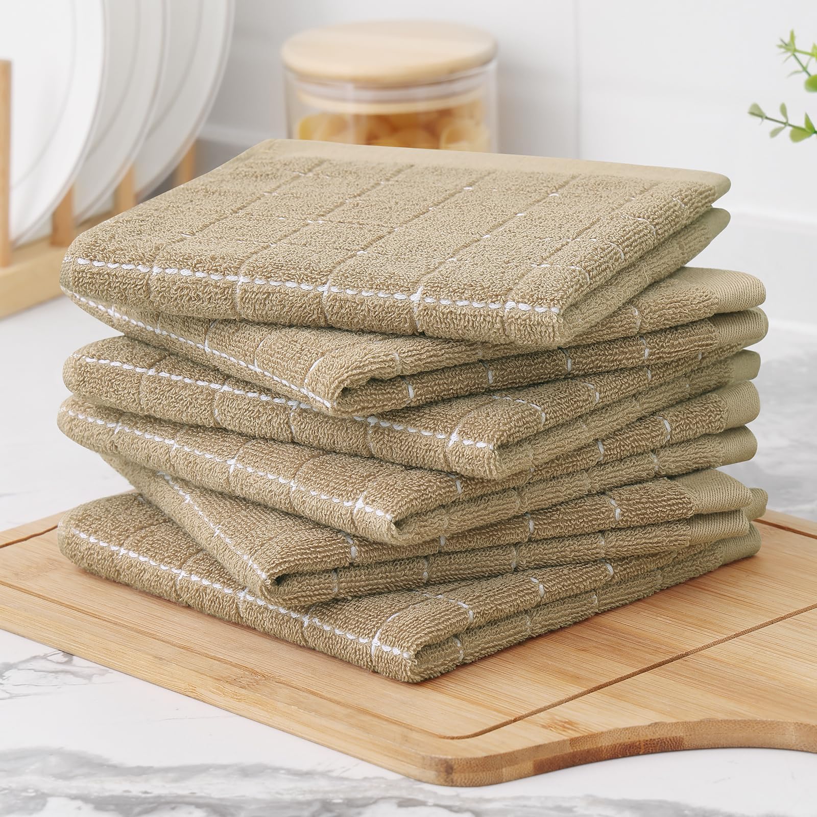 100% Cotton Terry Kitchen Dish Cloths (12 Count)