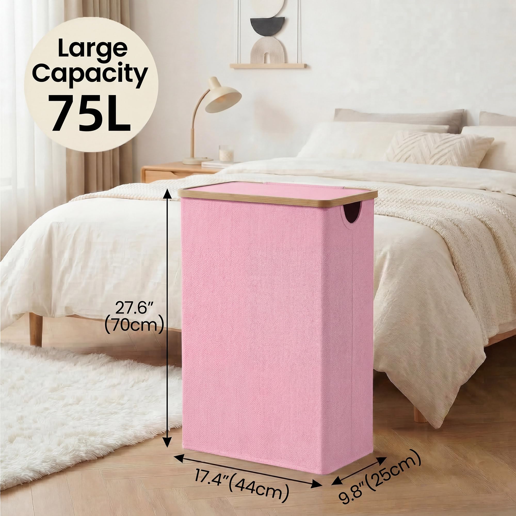 Slim Laundry Basket with Lid