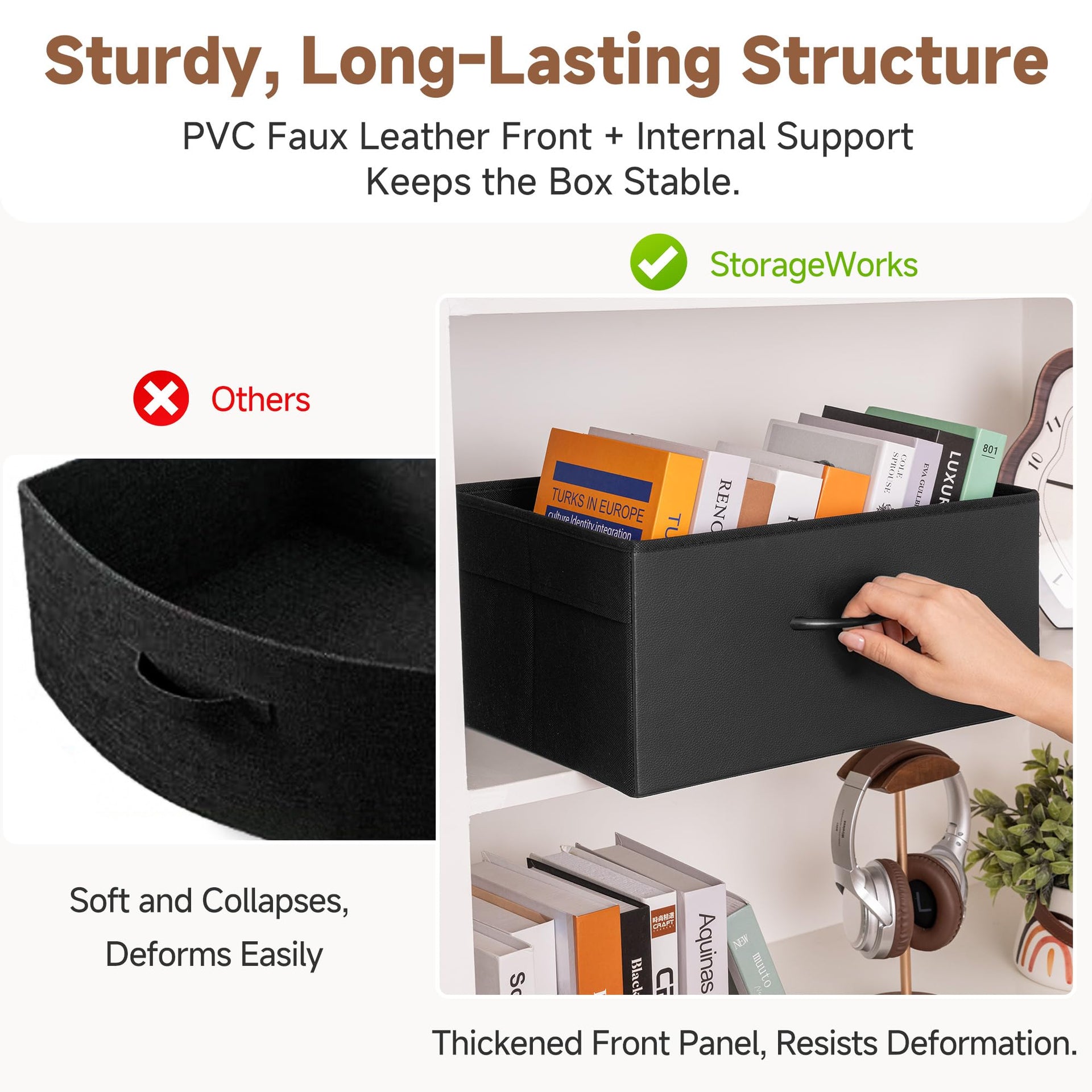 Black Storage Bins (4 Count)