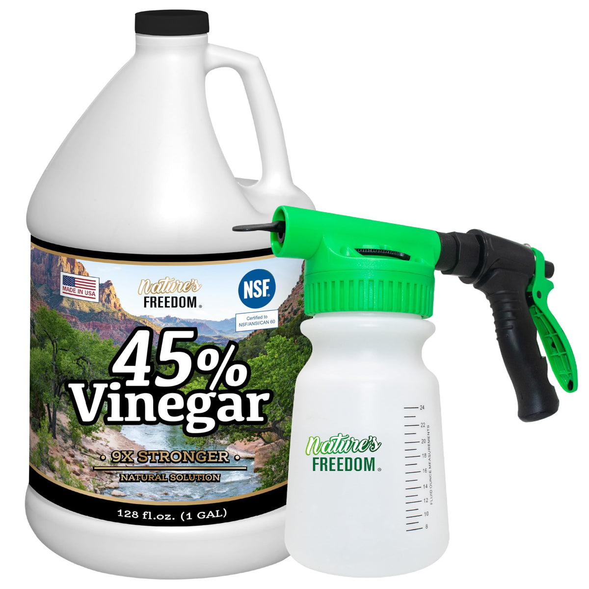 45% Concentrated Vinegar with Hose End Sprayer (128 Fl Oz)