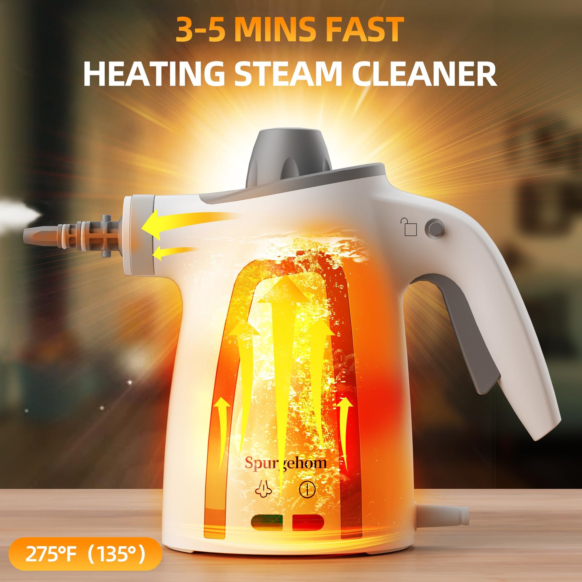 High Pressure Steam Cleaner 1050W Fast Heating