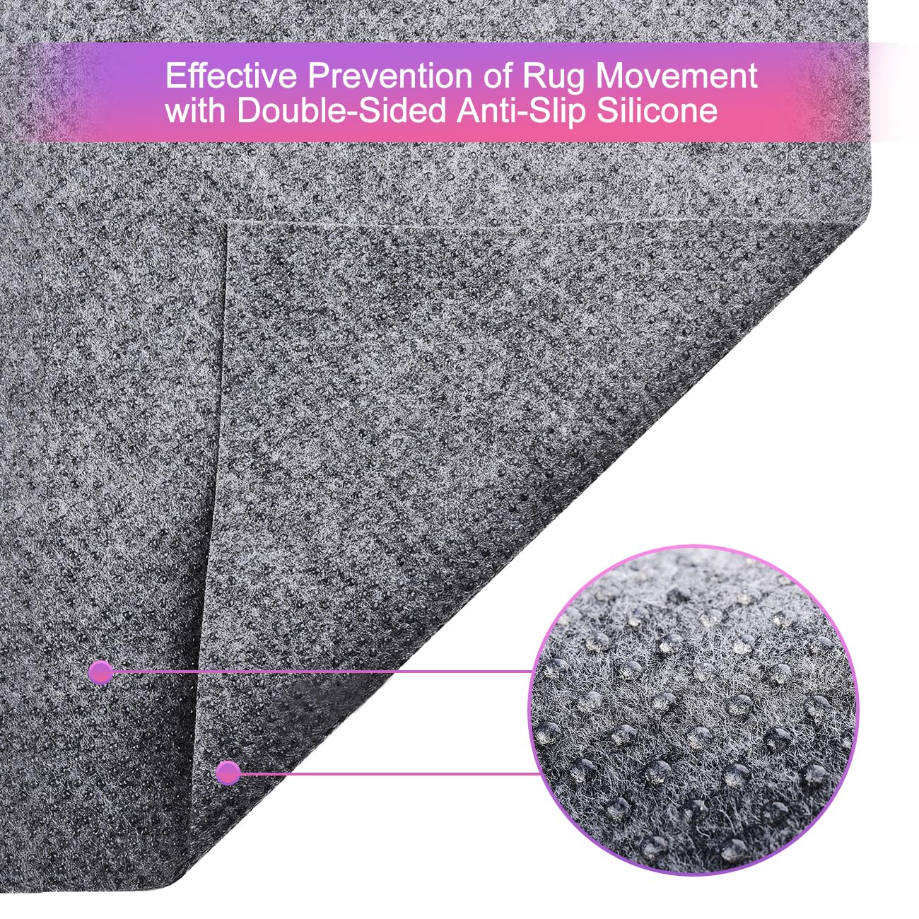 Non Slip Mattress Gripper and Area Rug Felt Pad (24 Count)