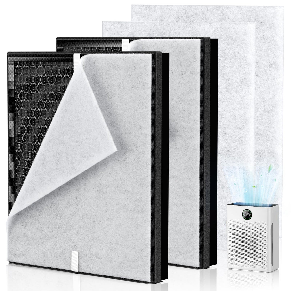 PR1 Replacement Filter for Mooka PR1 Air Purifier for Home Large Room (2 Count)
