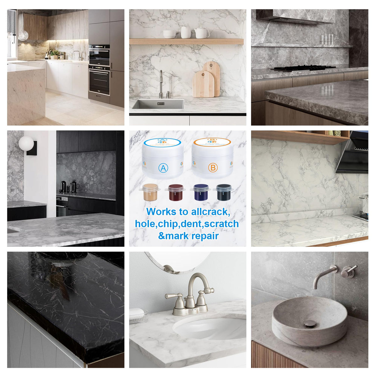 Marble and Granite Repair kit (6 ouces)