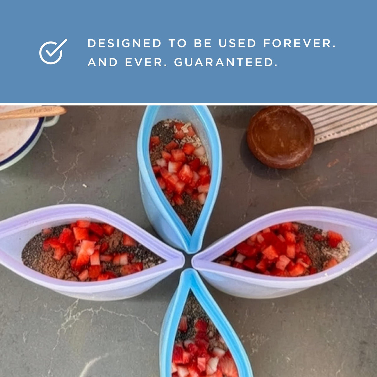 Premium Reusable Silicone Food Storage Bowl