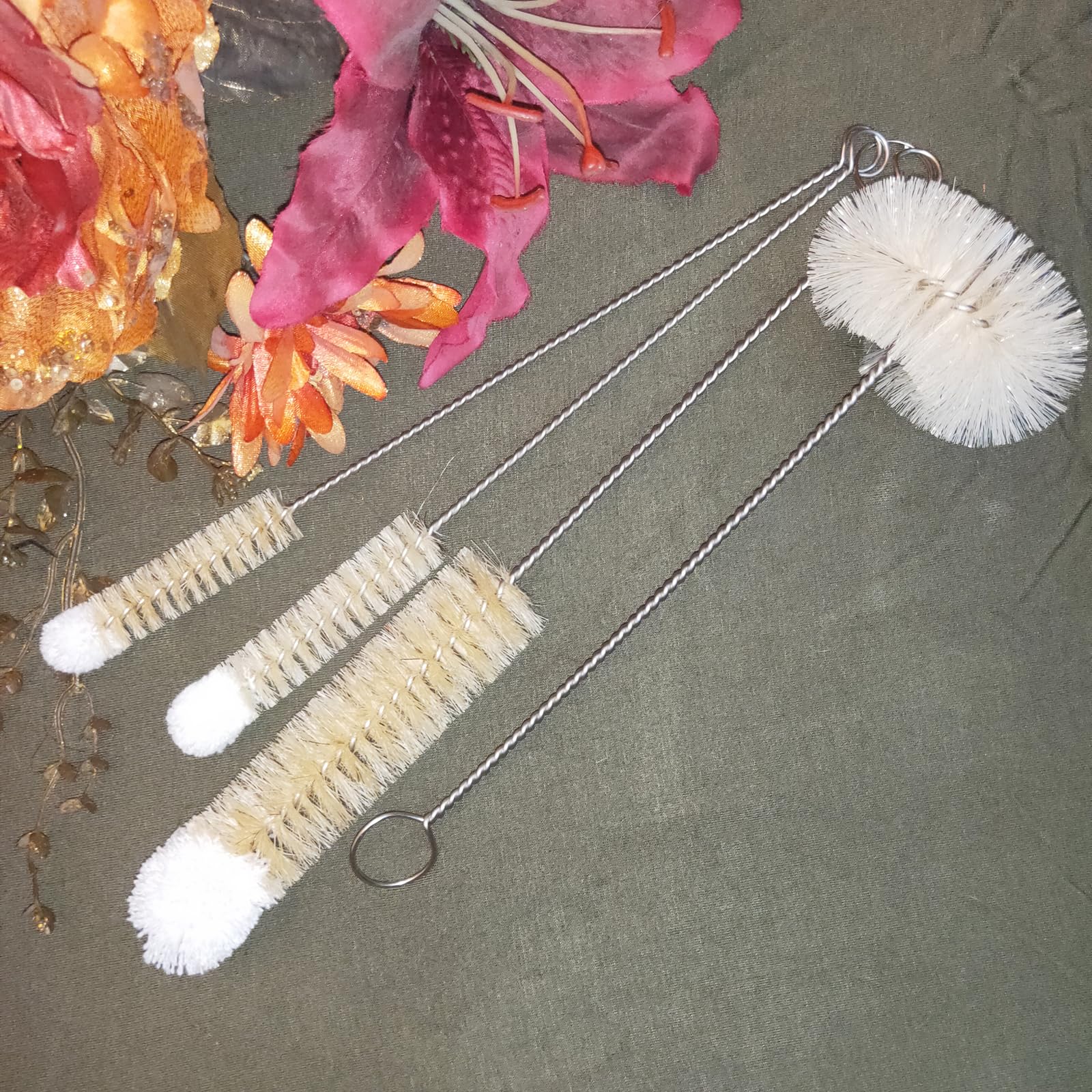 Bottle Brushes Thin Long Handle X 4 (4 Count) - ModHome Supplies