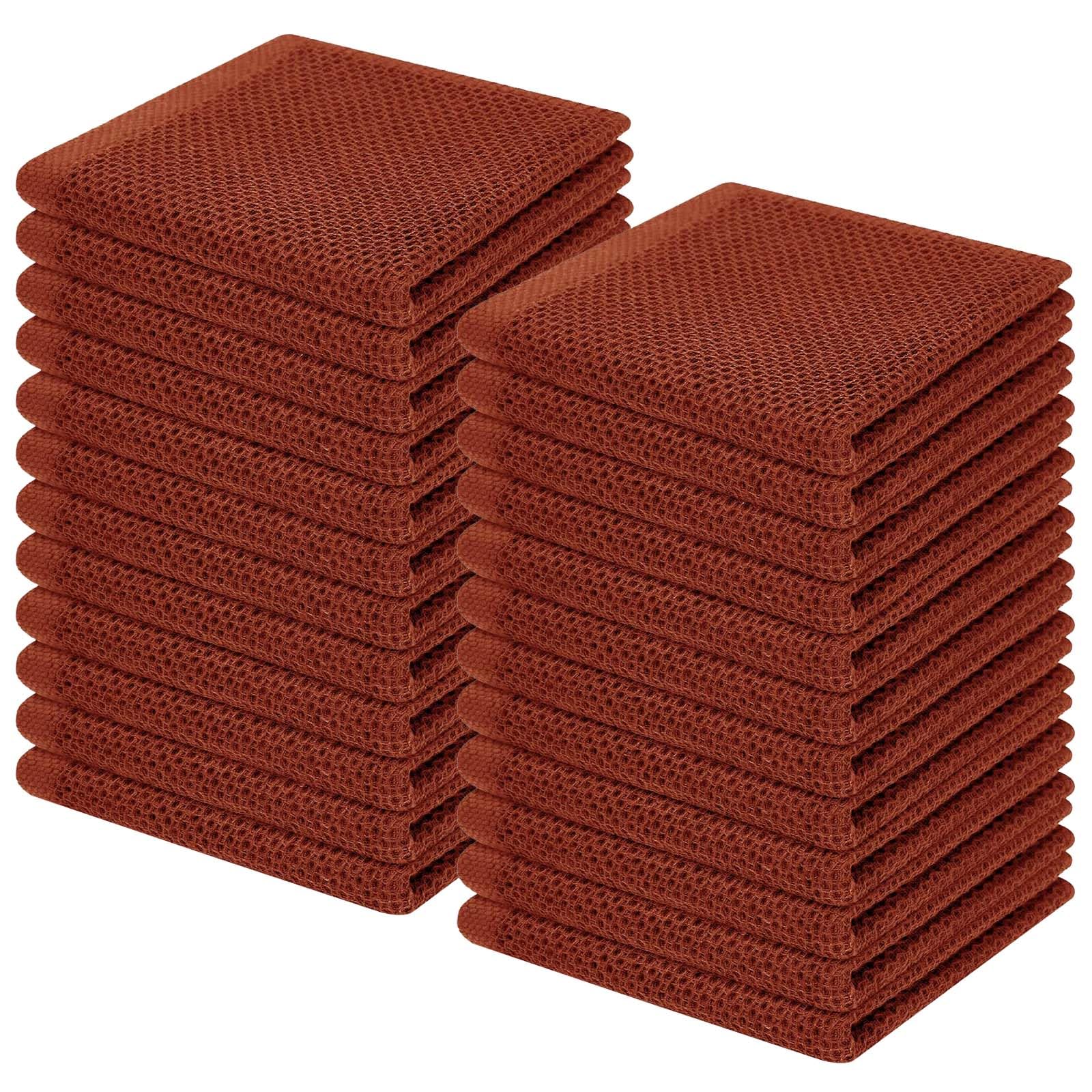 100% Cotton Waffle Weave Kitchen Dish Cloths 24 (24 Count)