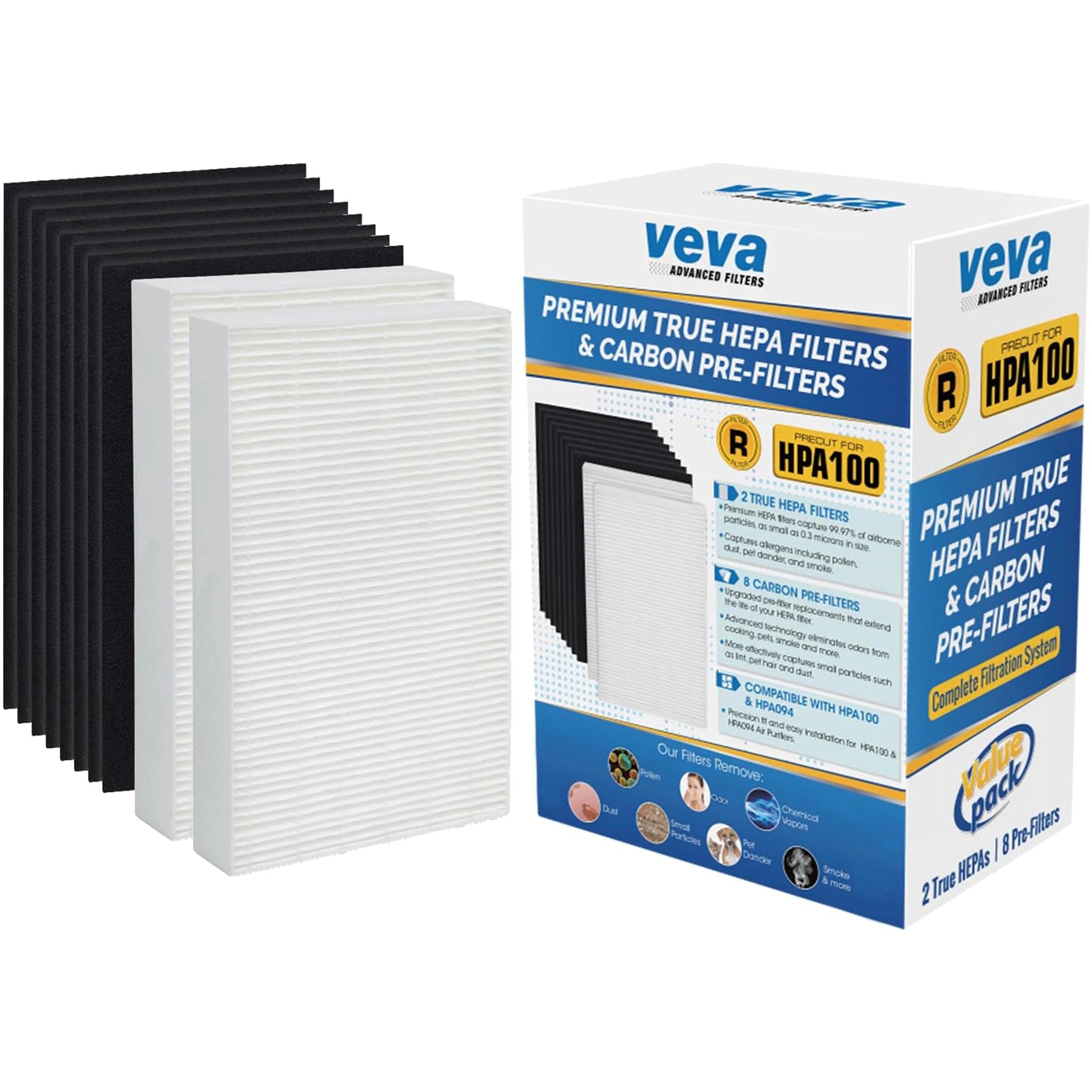 HPA100 Replacement Filters for Honeywell Air Purifier (2 Count)