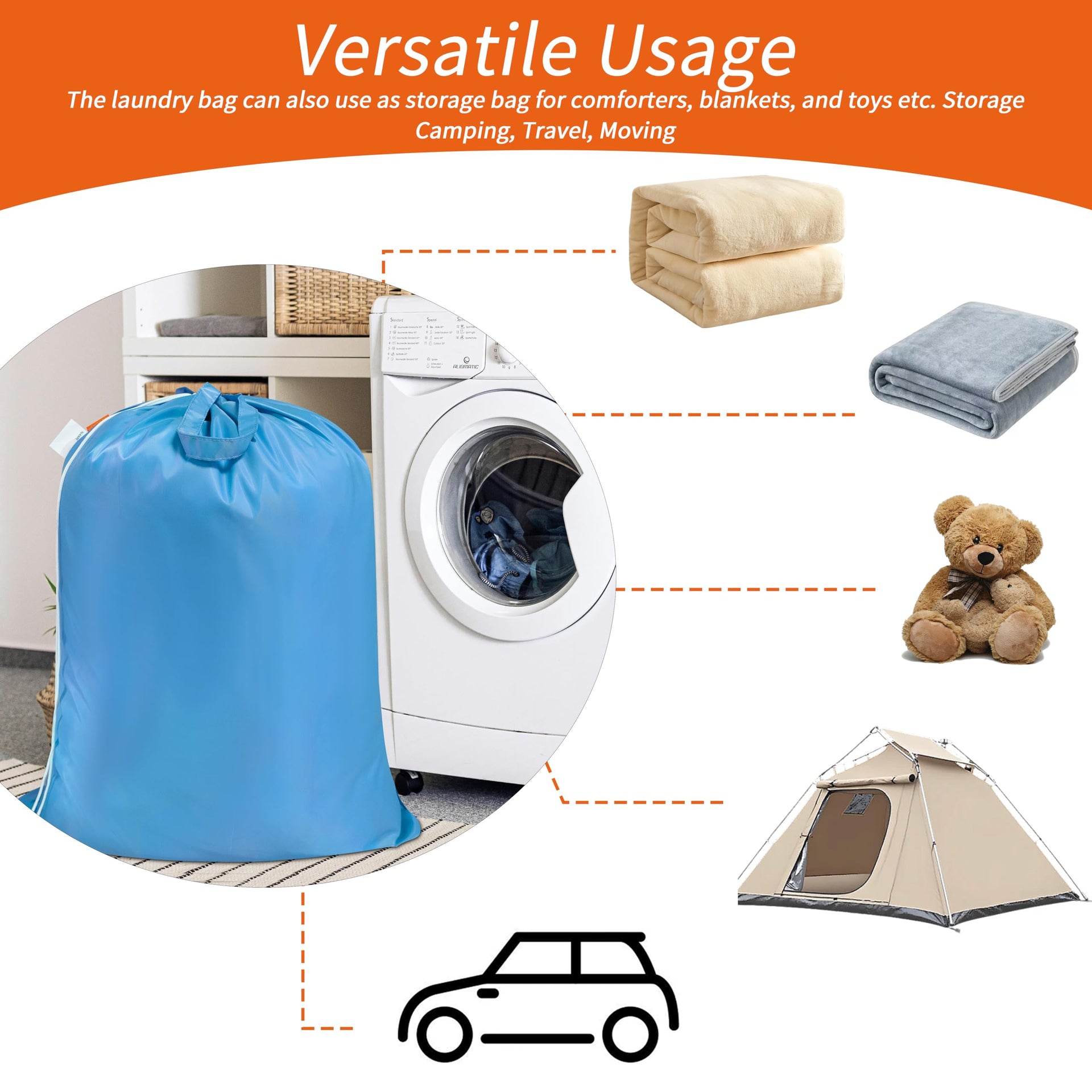 Extra Heavy Duty Laundry Bag with Handles