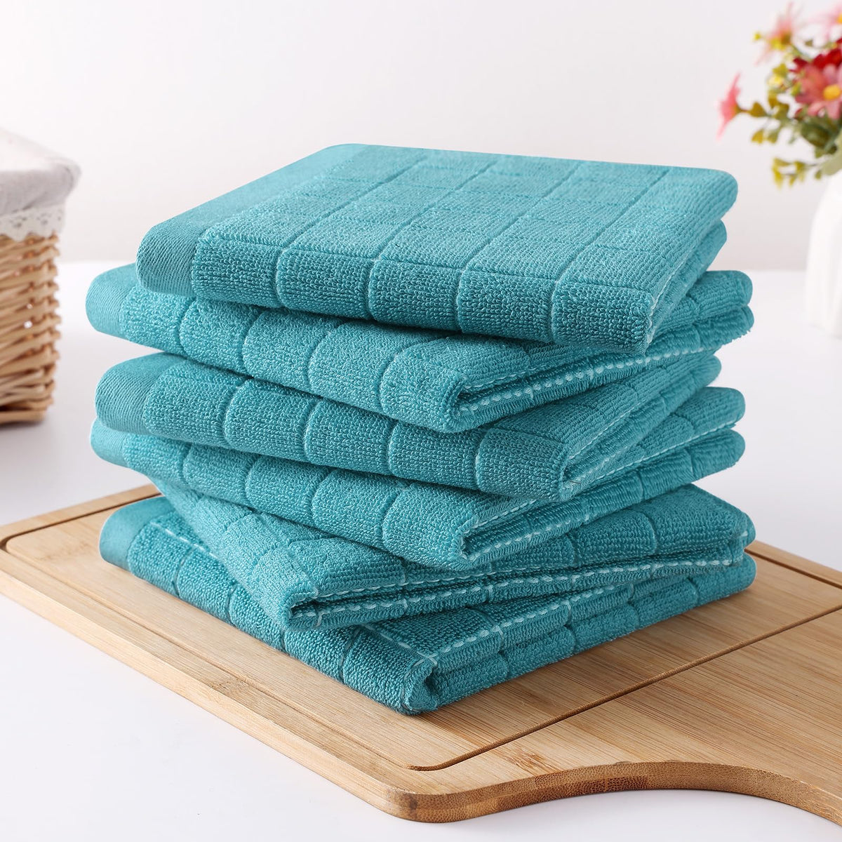 100% Cotton Terry Kitchen Dish Cloths (6 Count)