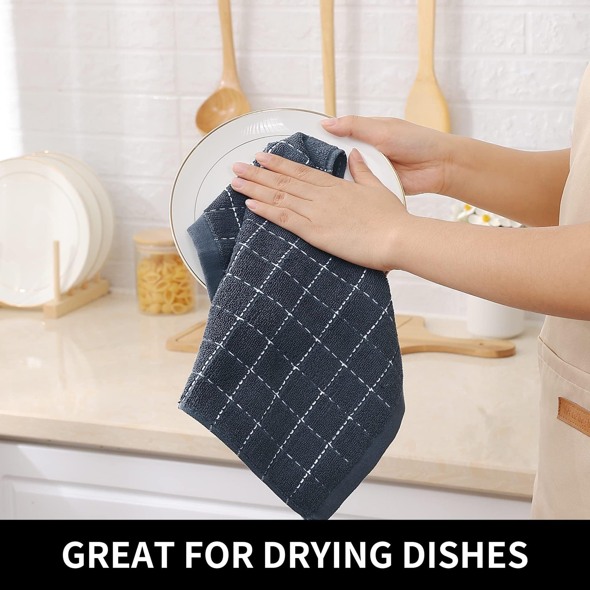100% Cotton Terry Kitchen Dish Cloths (8 Count)