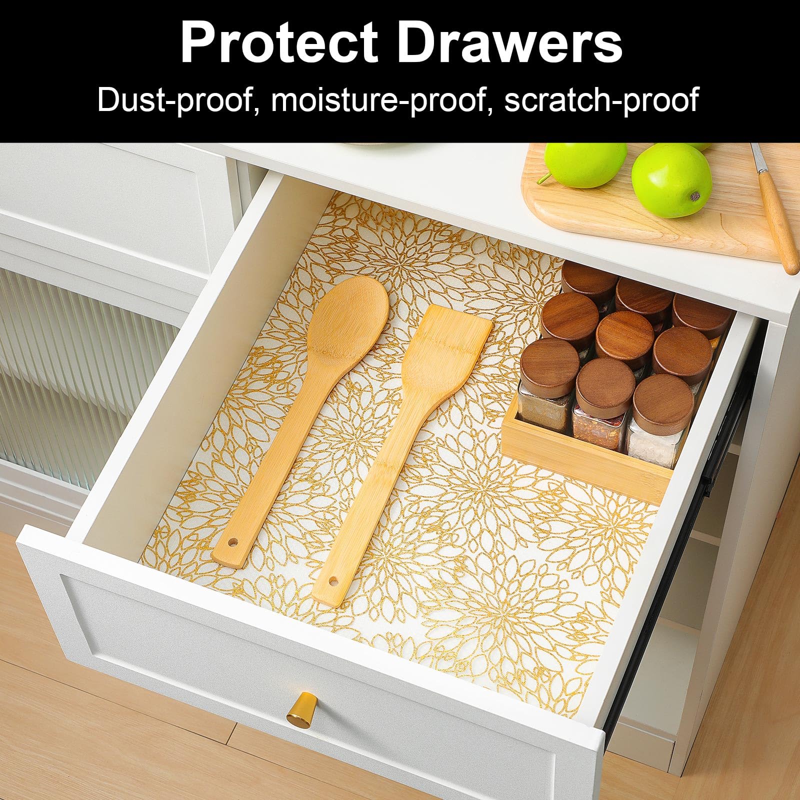 Shelf Liners for Kitchen Cabinets Refrigerator Liners Waterproof & Oil