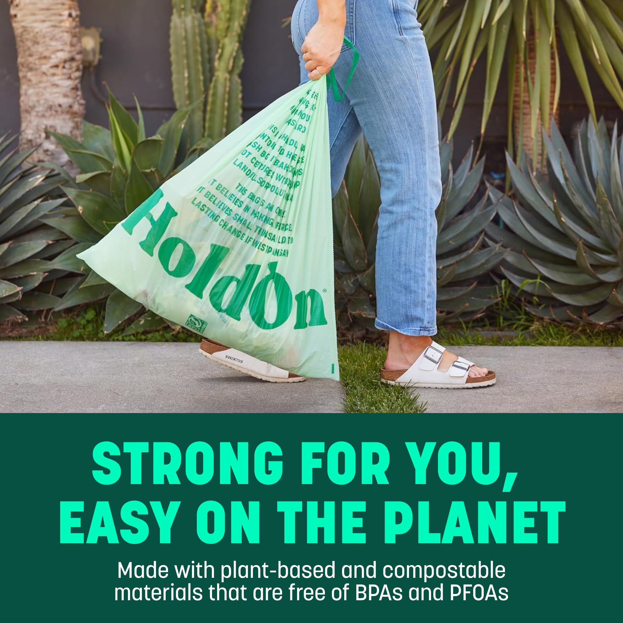 Compostable Tall Kitchen Drawstring Bags (40 Count)