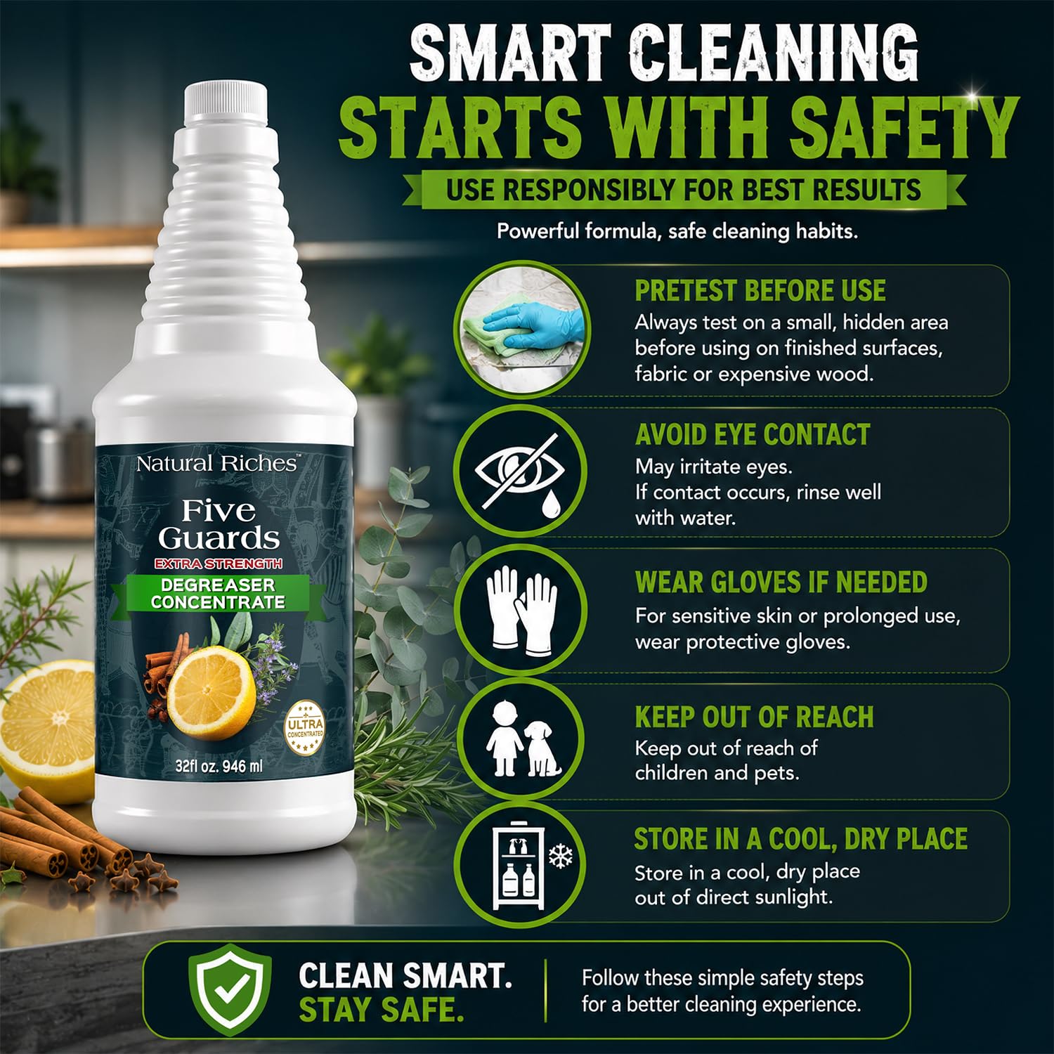 Five Guards Degreaser Concentrate 32 oz (32 Fl Oz)